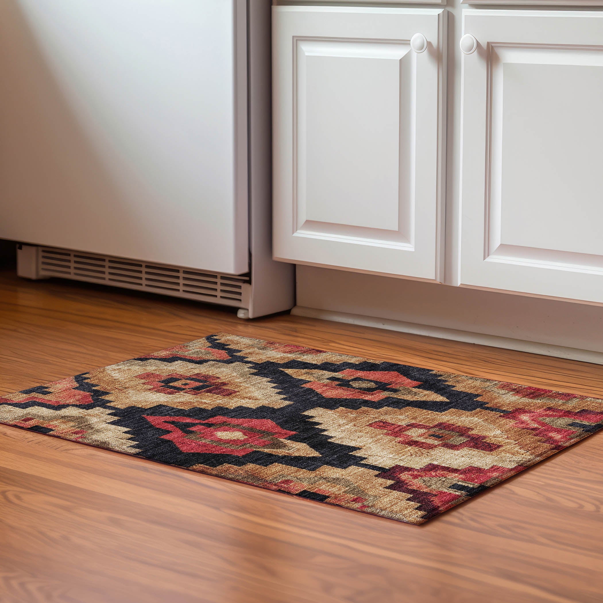 Cusco Machine Washable Transitional Rust Orange Rug 1'8" x 2'6" #shape_Rectangle