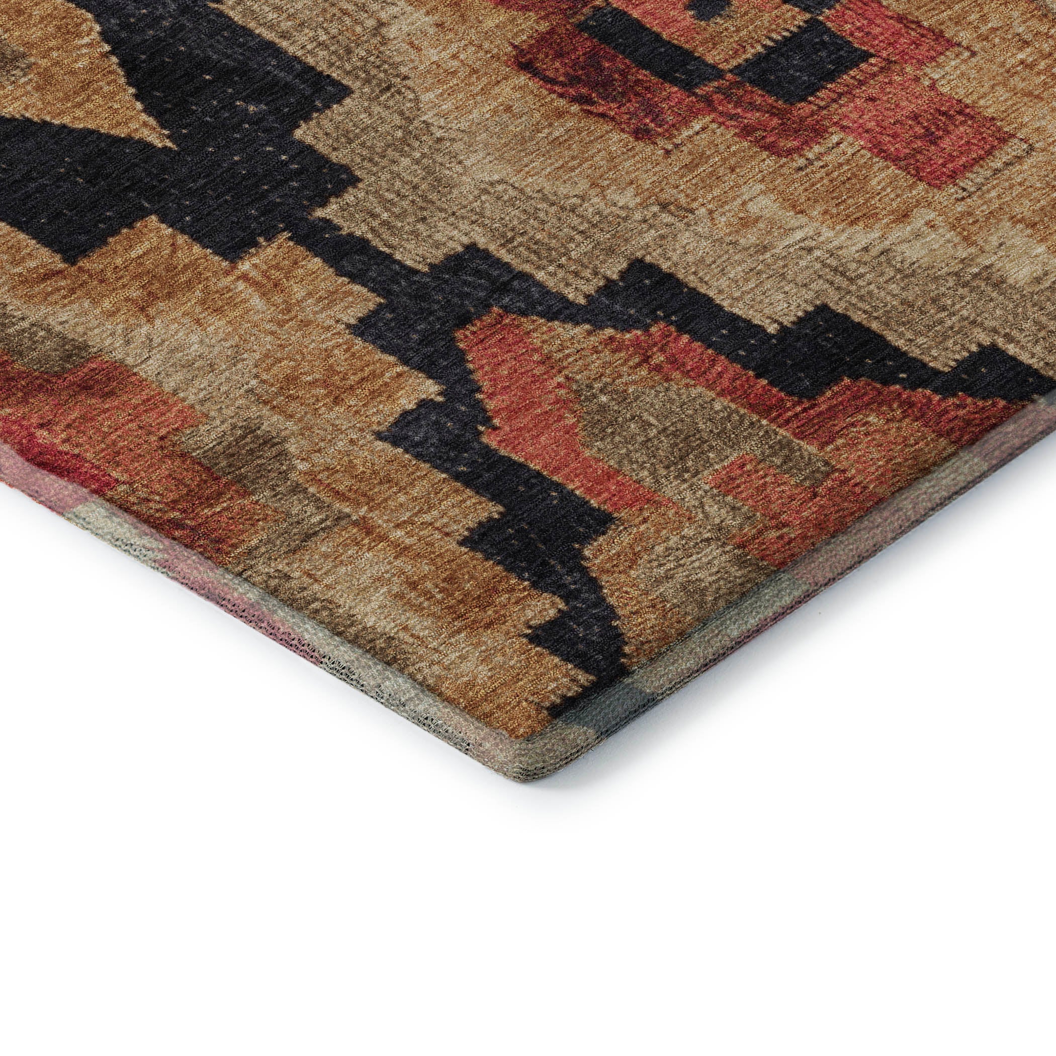 Cusco Machine Washable Transitional Rust Orange Rug 1'8" x 2'6" #shape_Rectangle