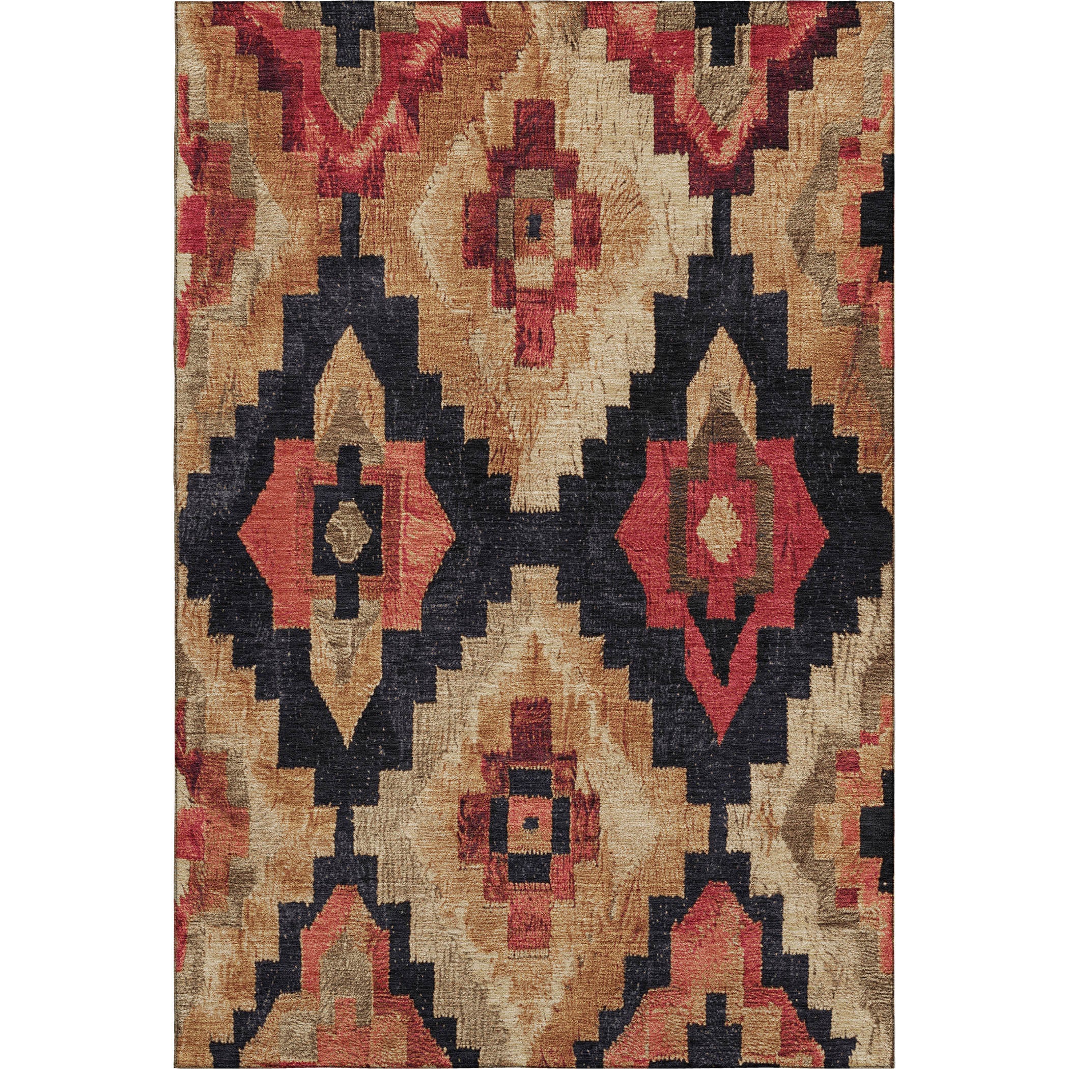 Cusco Machine Washable Transitional Rust Orange Rug 2'6" x 3'10" #shape_Rectangle
