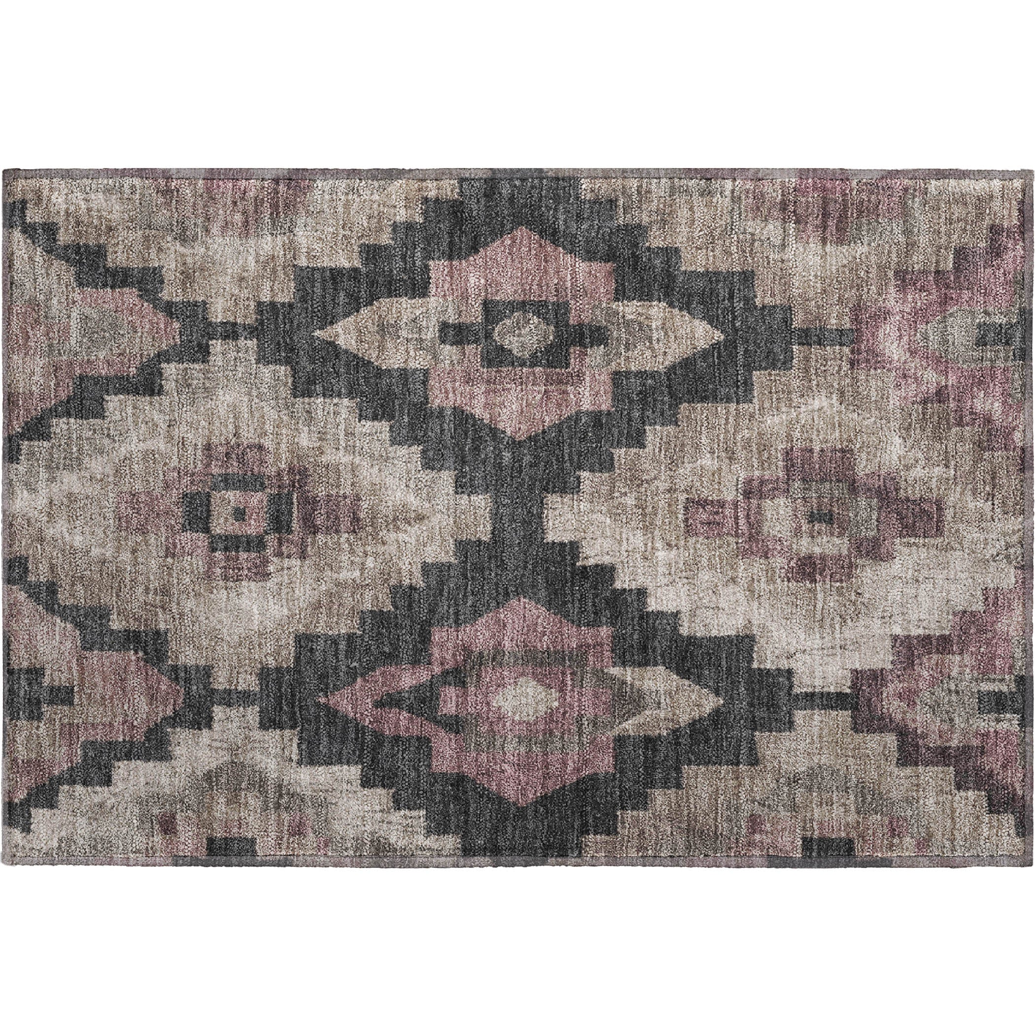Cusco Machine Washable Transitional Taupe Brown Rug 1'8" x 2'6" #shape_Rectangle