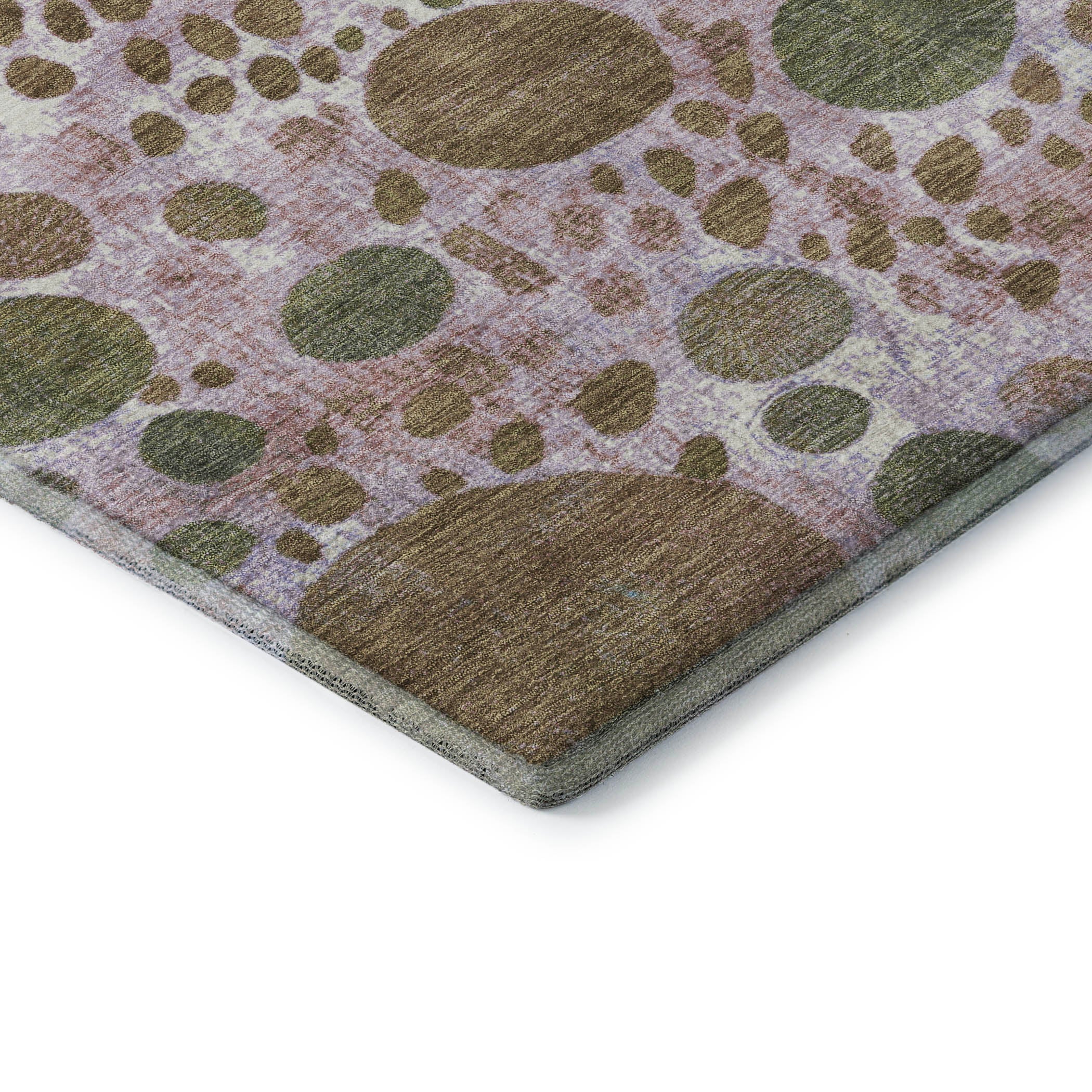 Kathmandu Machine Washable Transitional Khaki Brown Rug 1'8" x 2'6" #shape_Rectangle