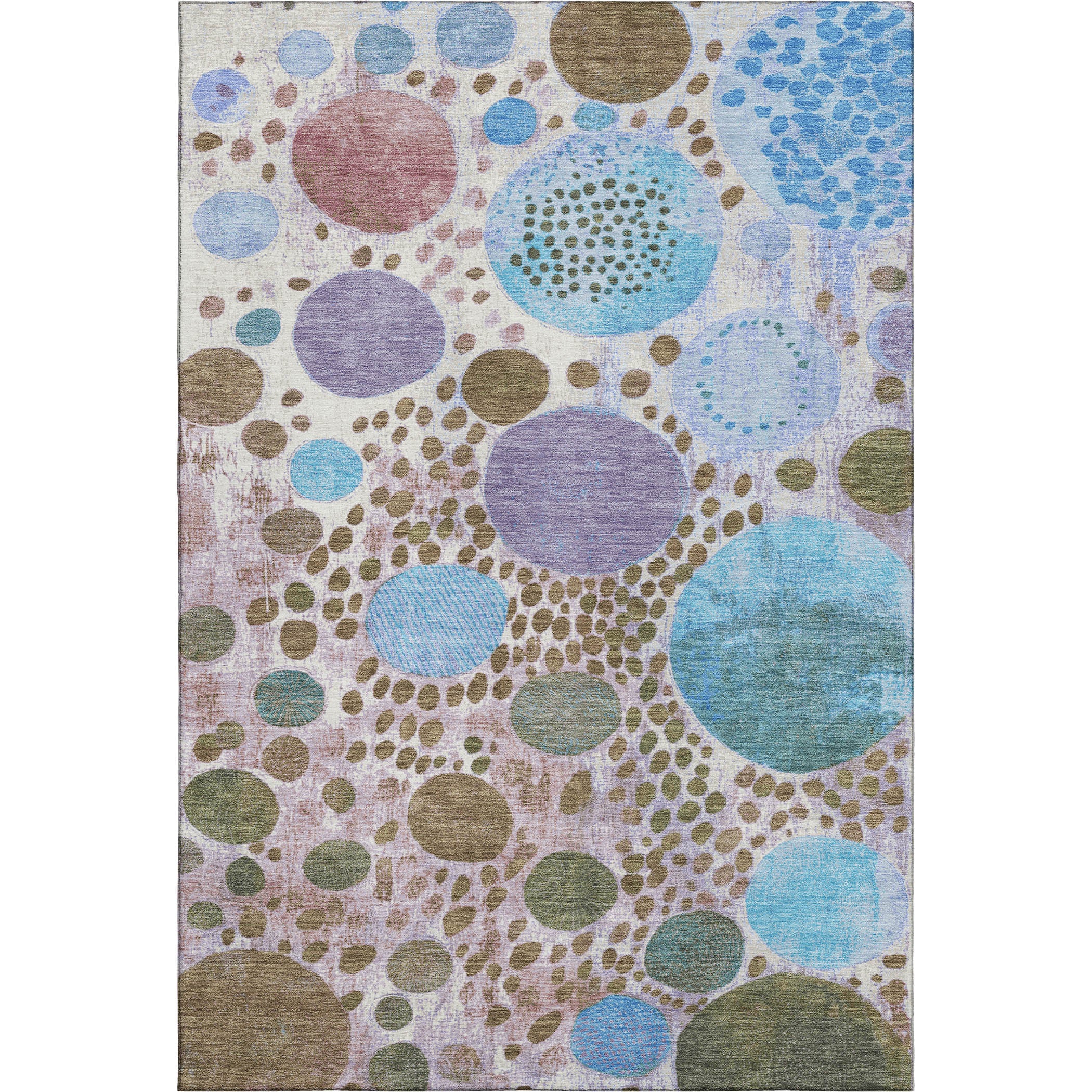 Kathmandu Machine Washable Transitional Khaki Brown Rug 2'6" x 3'10" #shape_Rectangle