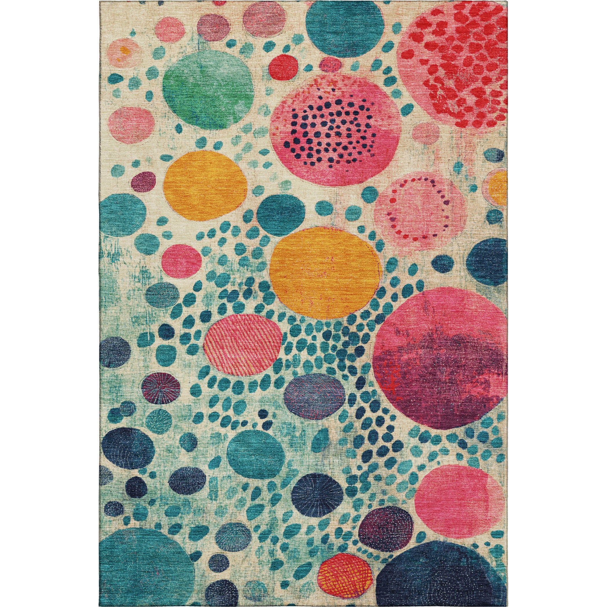 Kathmandu Machine Washable Transitional Teal Rug 2'6" x 3'10" #shape_Rectangle