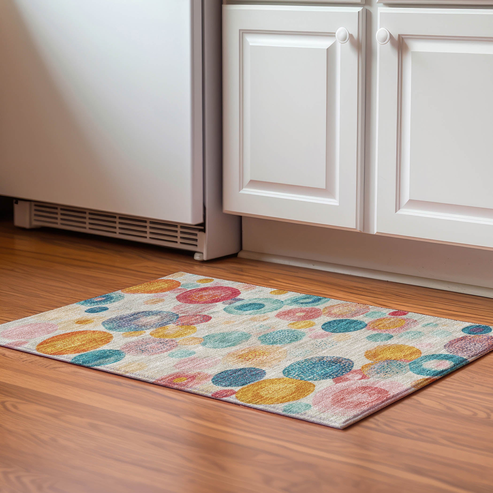 Santorini Machine Washable Transitional Beige Brown Rug 1'8" x 2'6" #shape_Rectangle