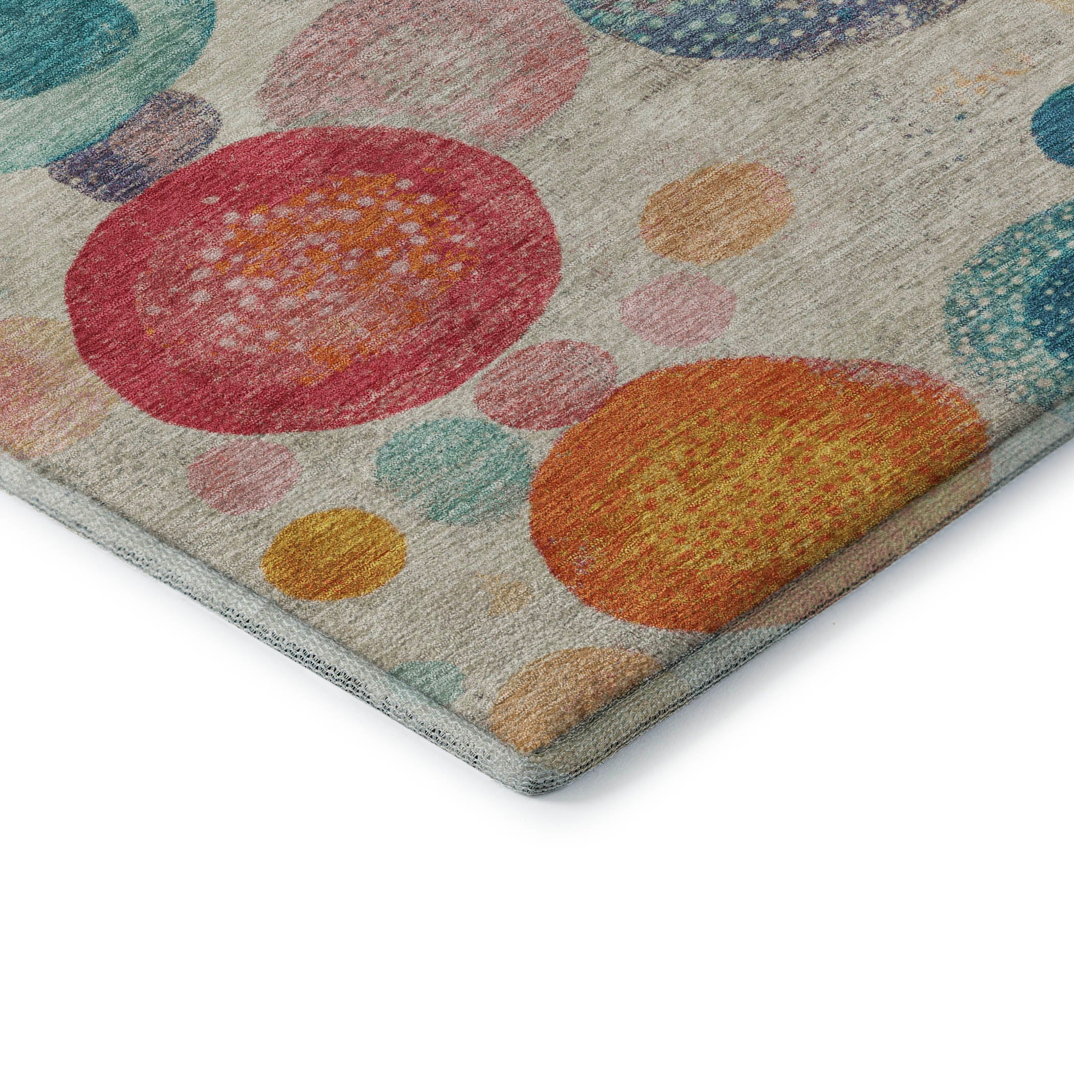 Santorini Machine Washable Transitional Beige Brown Rug 1'8" x 2'6" #shape_Rectangle
