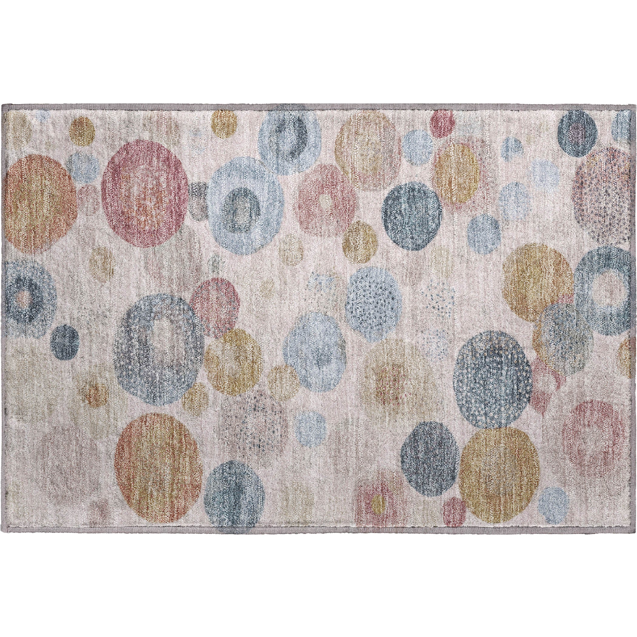 Santorini Machine Washable Transitional Blush Pink Rug 1'8" x 2'6" #shape_Rectangle