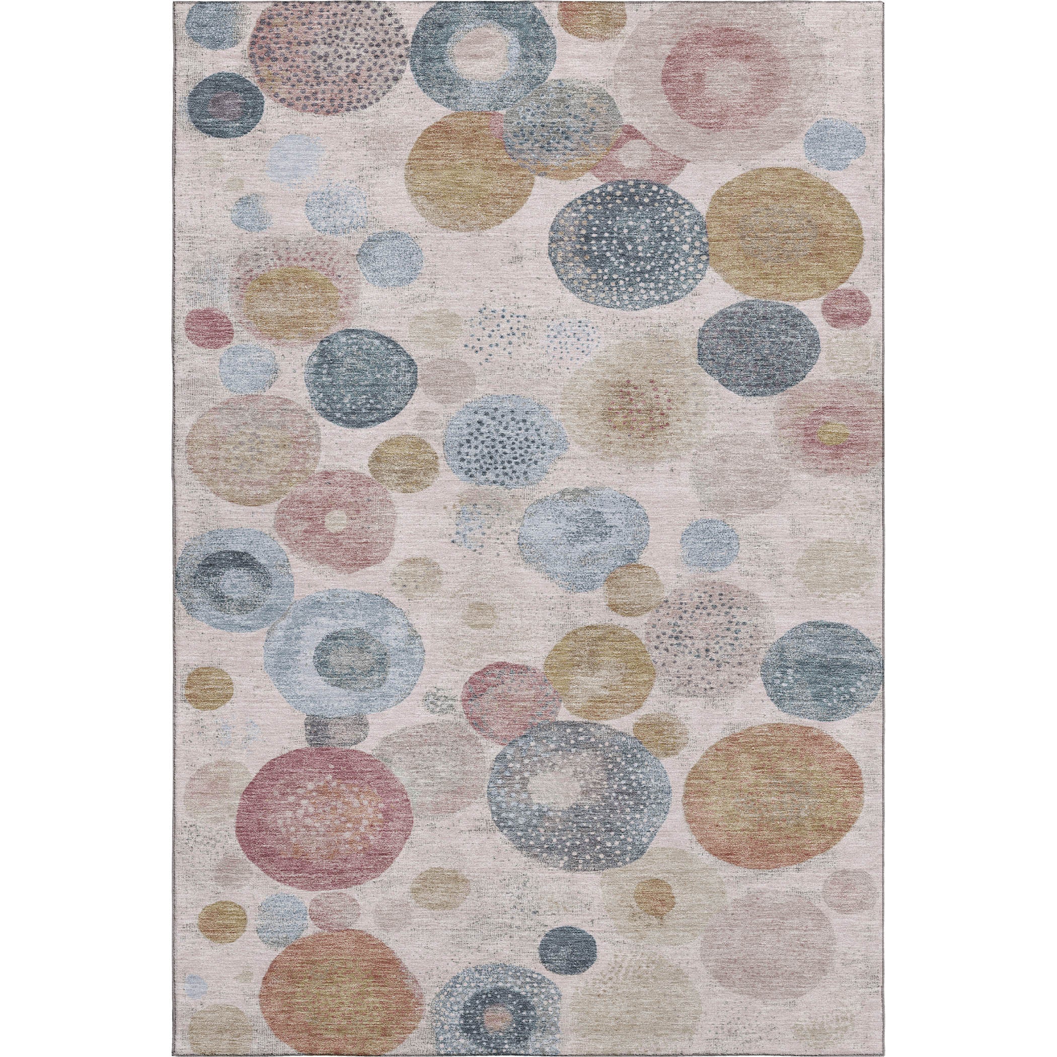 Santorini Machine Washable Transitional Blush Pink Rug 2'6" x 3'10" #shape_Rectangle