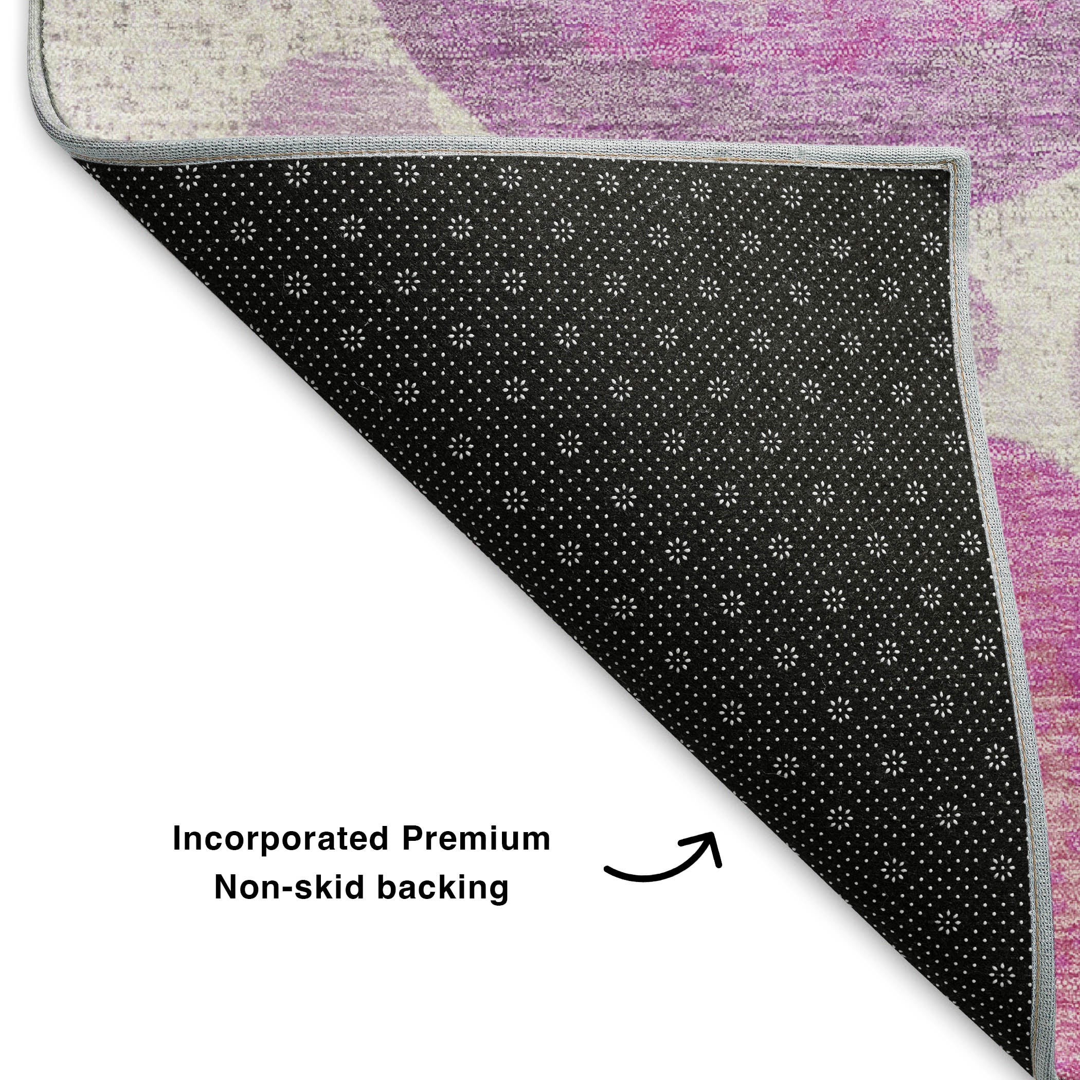Santorini Machine Washable Transitional Pink Rug 1'8" x 2'6" #shape_Rectangle