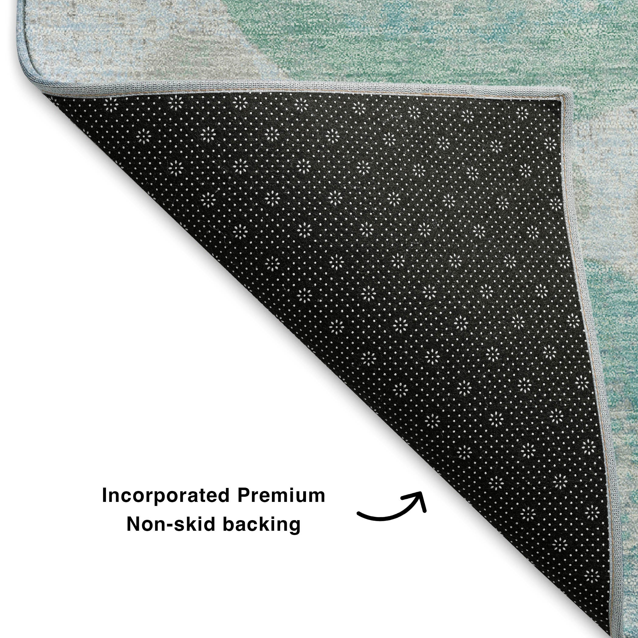 Santorini Machine Washable Transitional Sky Blue Rug 1'8" x 2'6" #shape_Rectangle