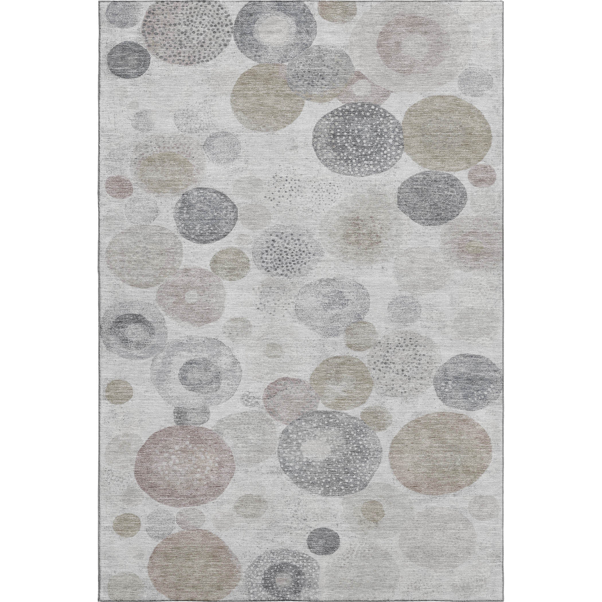 Santorini Machine Washable Transitional Taupe Brown Rug 2'6" x 3'10" #shape_Rectangle