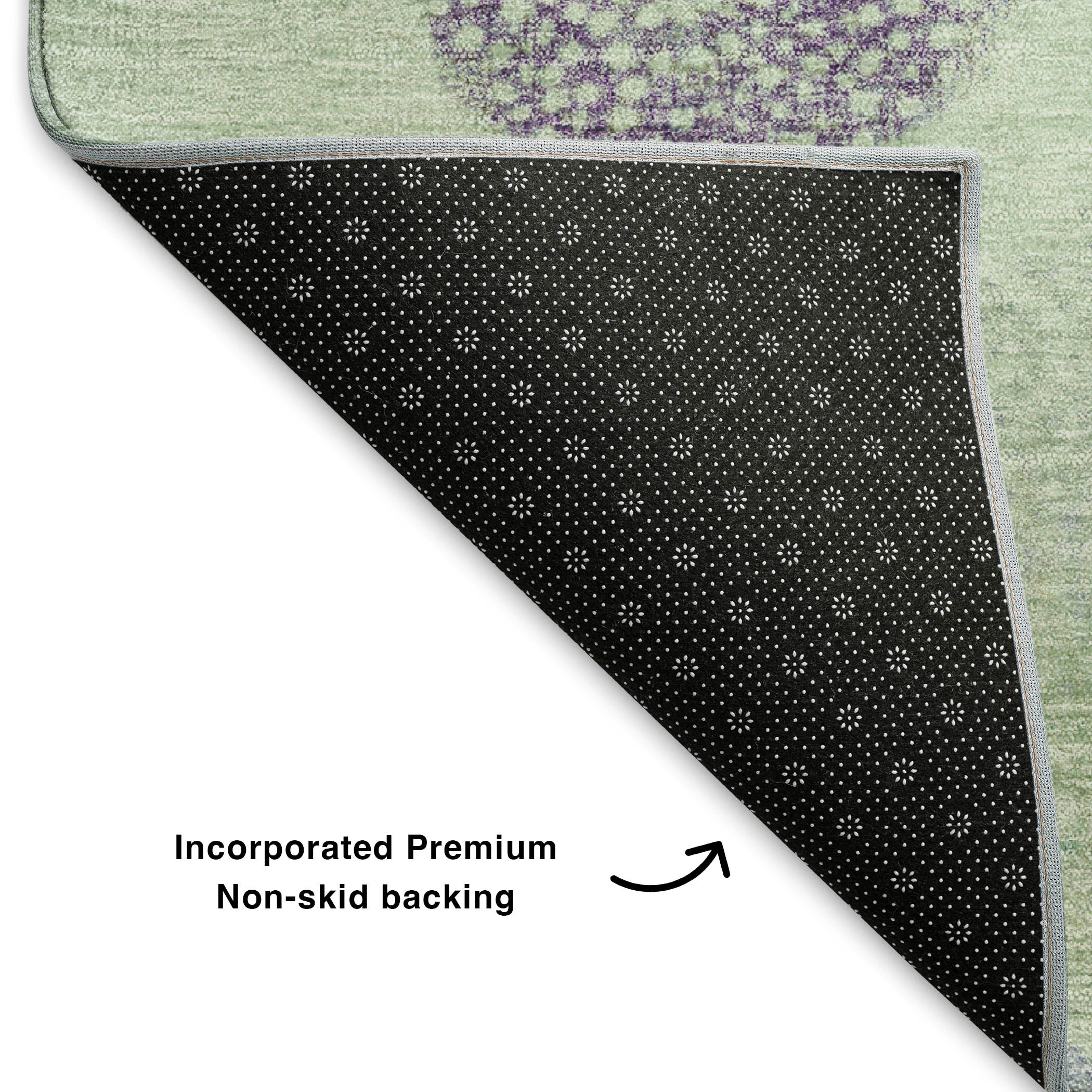 Cusco Machine Washable Transitional Aloe Green Rug 1'8" x 2'6" #shape_Rectangle