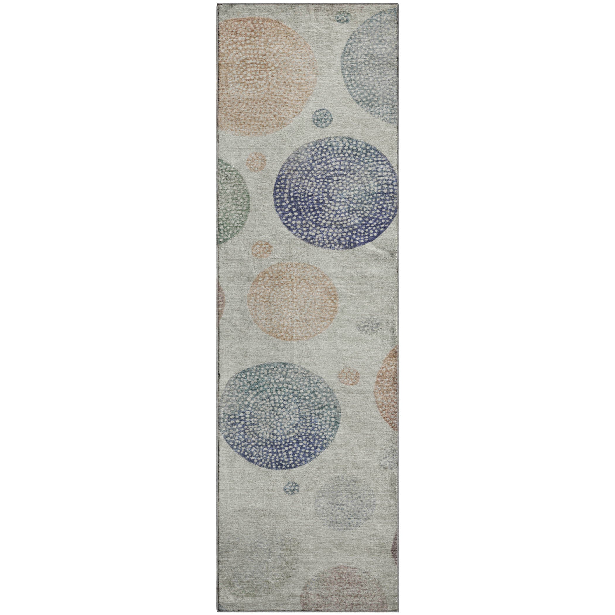 Cusco Machine Washable Transitional Beige Brown Rug 2'3" x 7'6" #shape_Runner