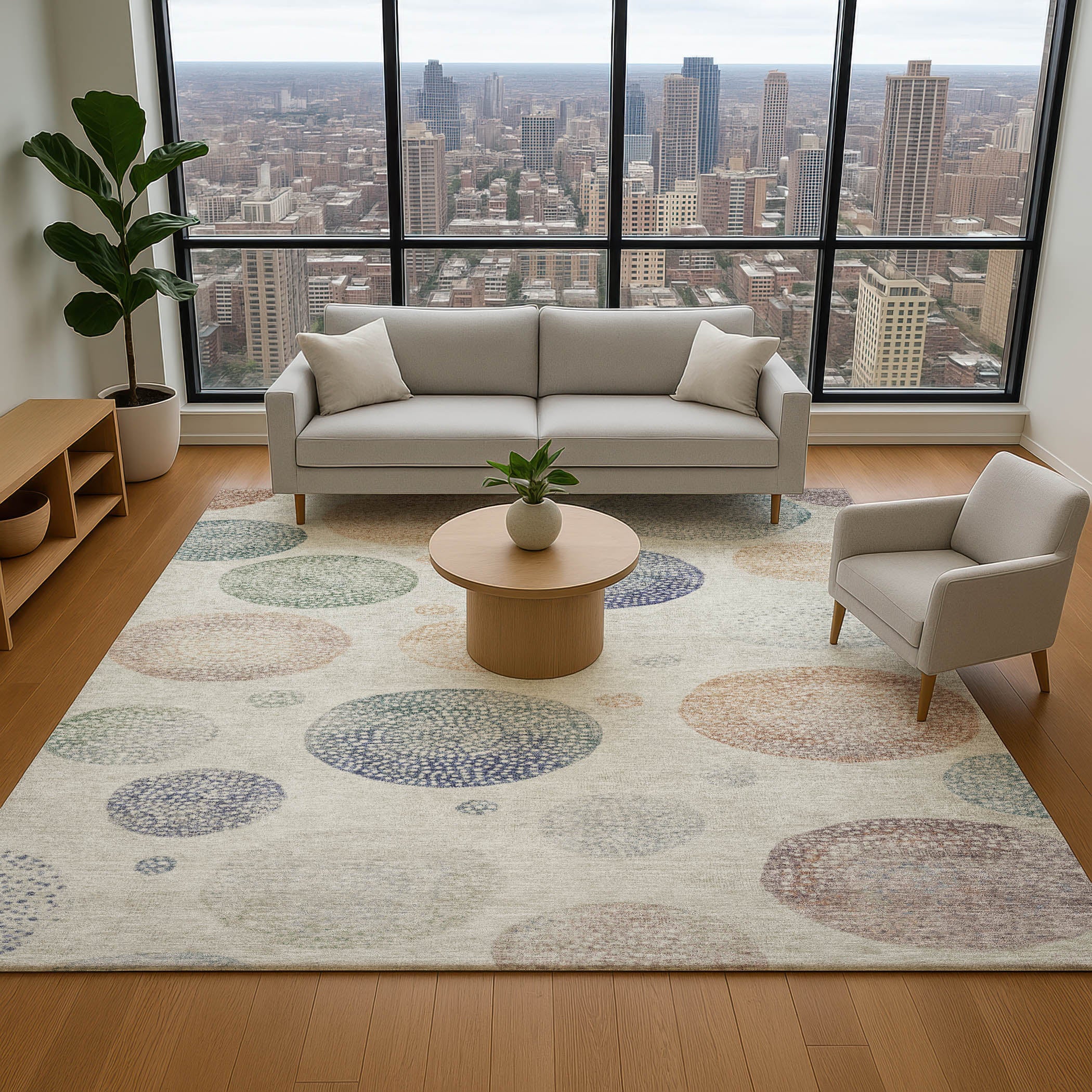 Cusco Machine Washable Transitional Beige Brown Rug 2'6" x 3'10" #shape_Rectangle
