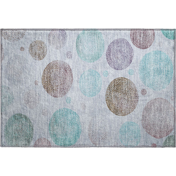 Cusco Machine Washable Transitional Blue Rug 1'8" x 2'6"