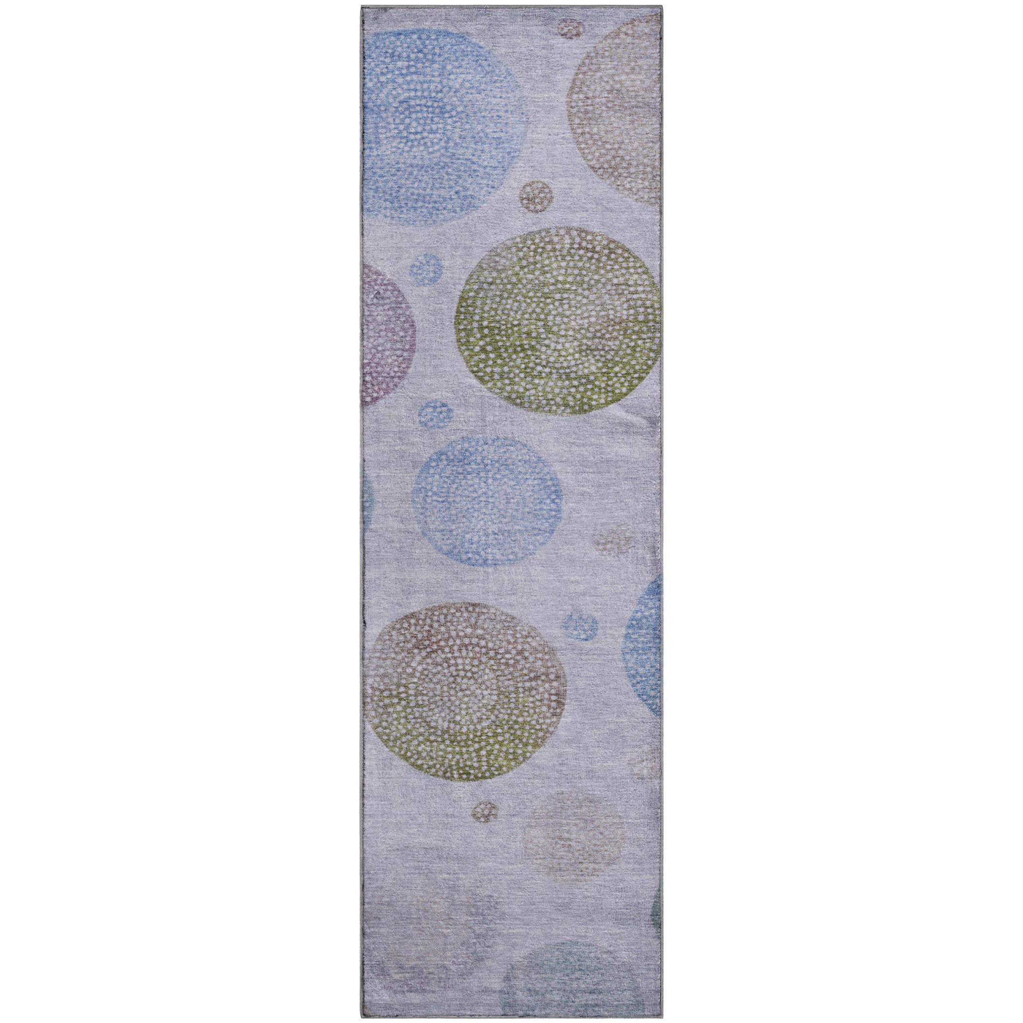 Cusco Machine Washable Transitional Lavender Purple Rug 2'3" x 7'6" #shape_Runner