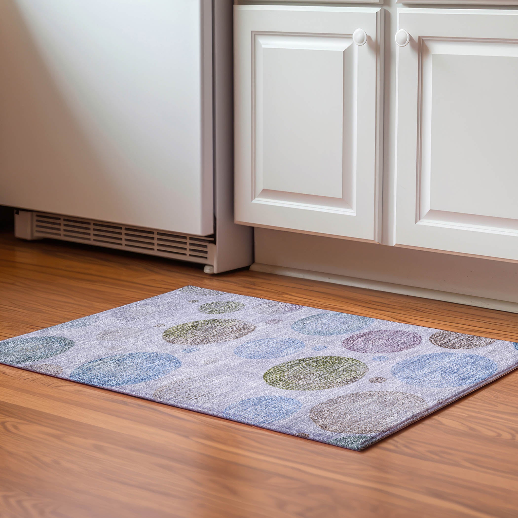 Cusco Machine Washable Transitional Lavender Purple Rug 1'8" x 2'6" #shape_Rectangle