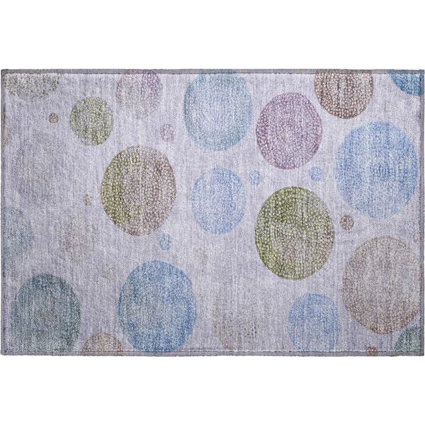 Cusco Machine Washable Transitional Lavender Purple Rug 1'8" x 2'6"