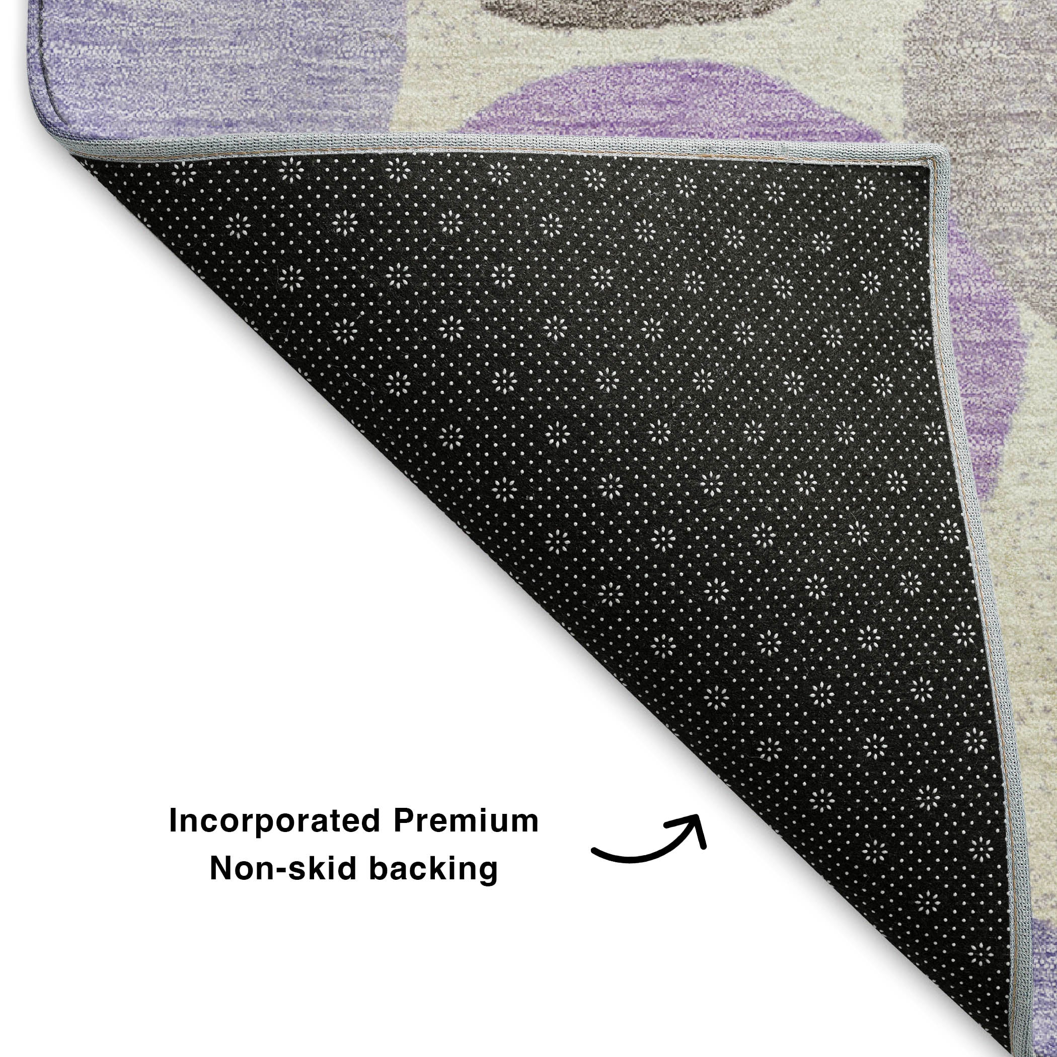 Split Machine Washable Transitional Purple Rug 1'8" x 2'6" #shape_Rectangle
