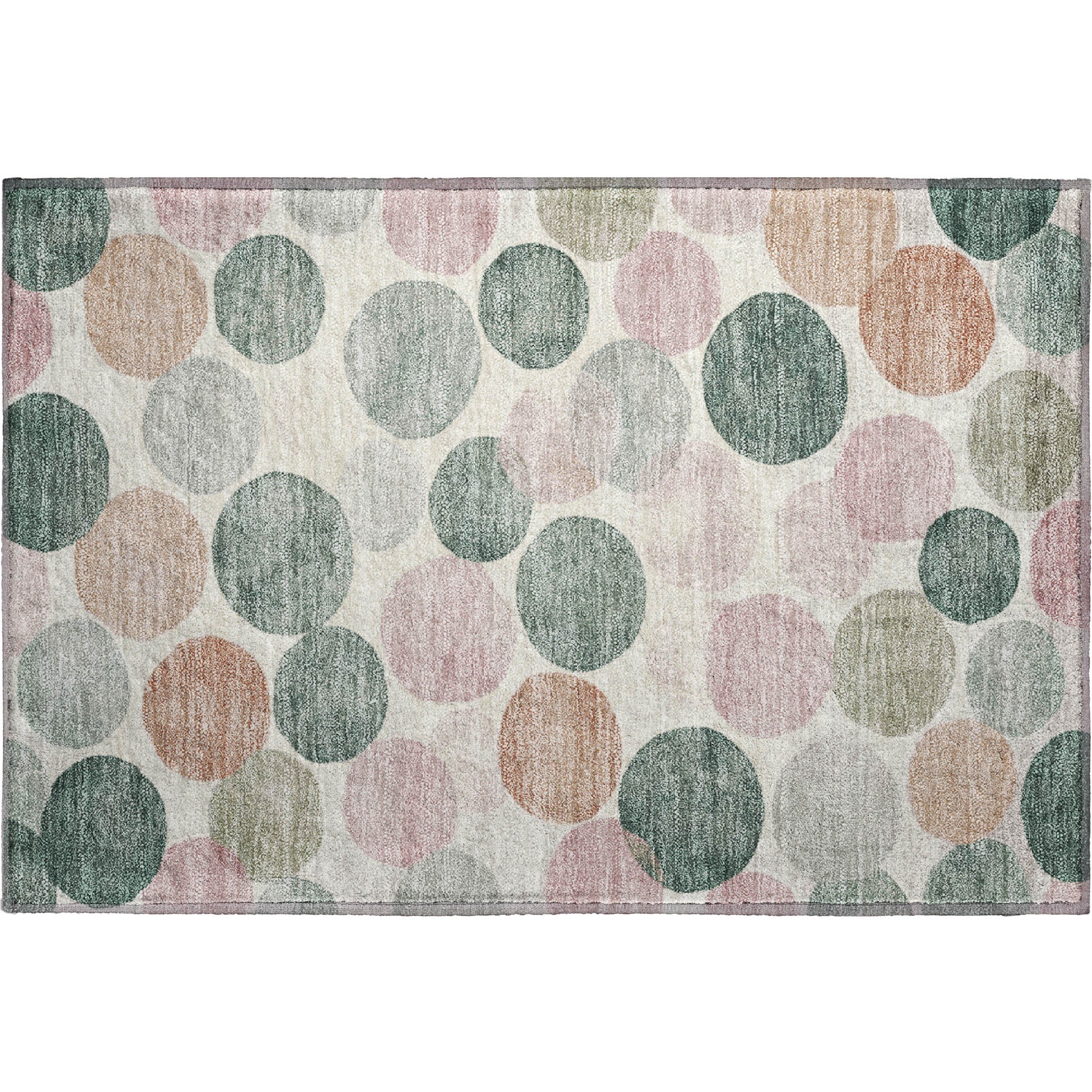 Split Machine Washable Transitional Salmon Orange Rug 1'8" x 2'6" #shape_Rectangle
