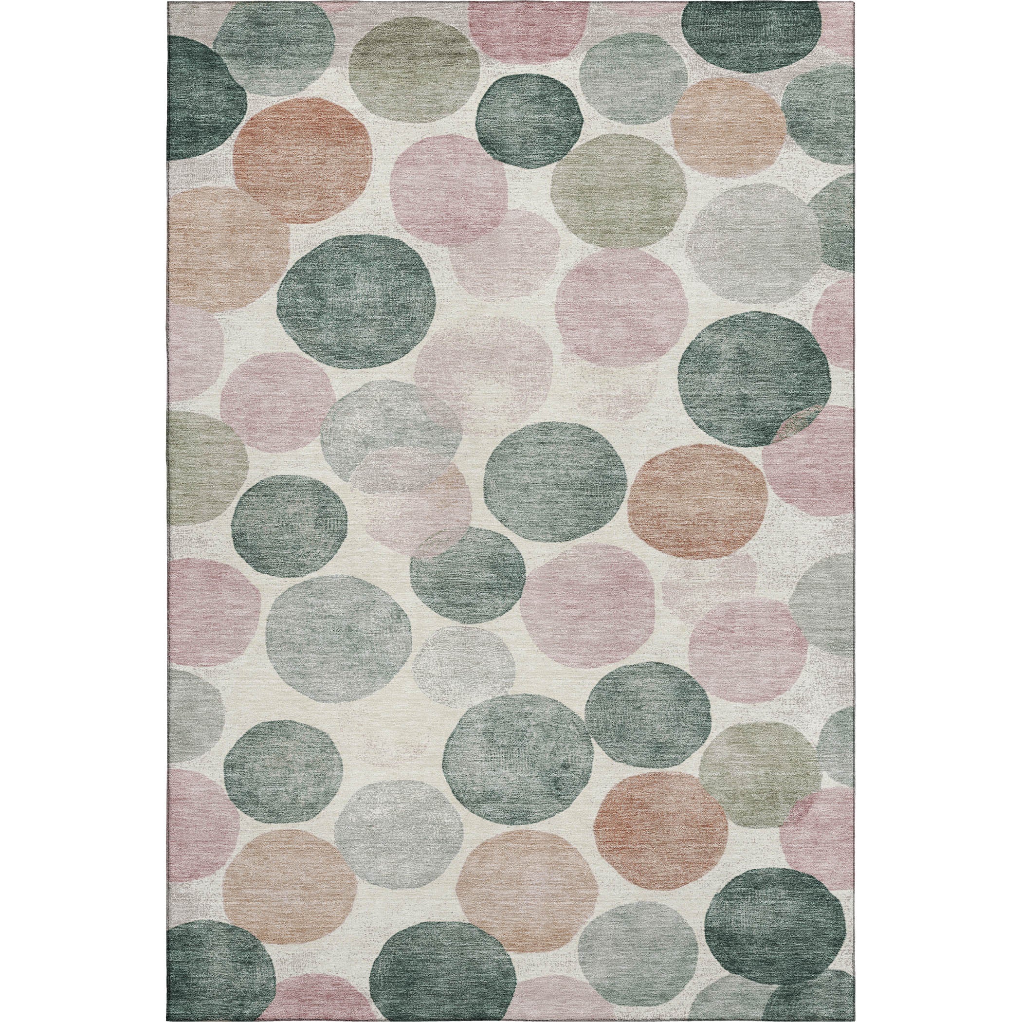 Split Machine Washable Transitional Salmon Orange Rug 2'6" x 3'10" #shape_Rectangle
