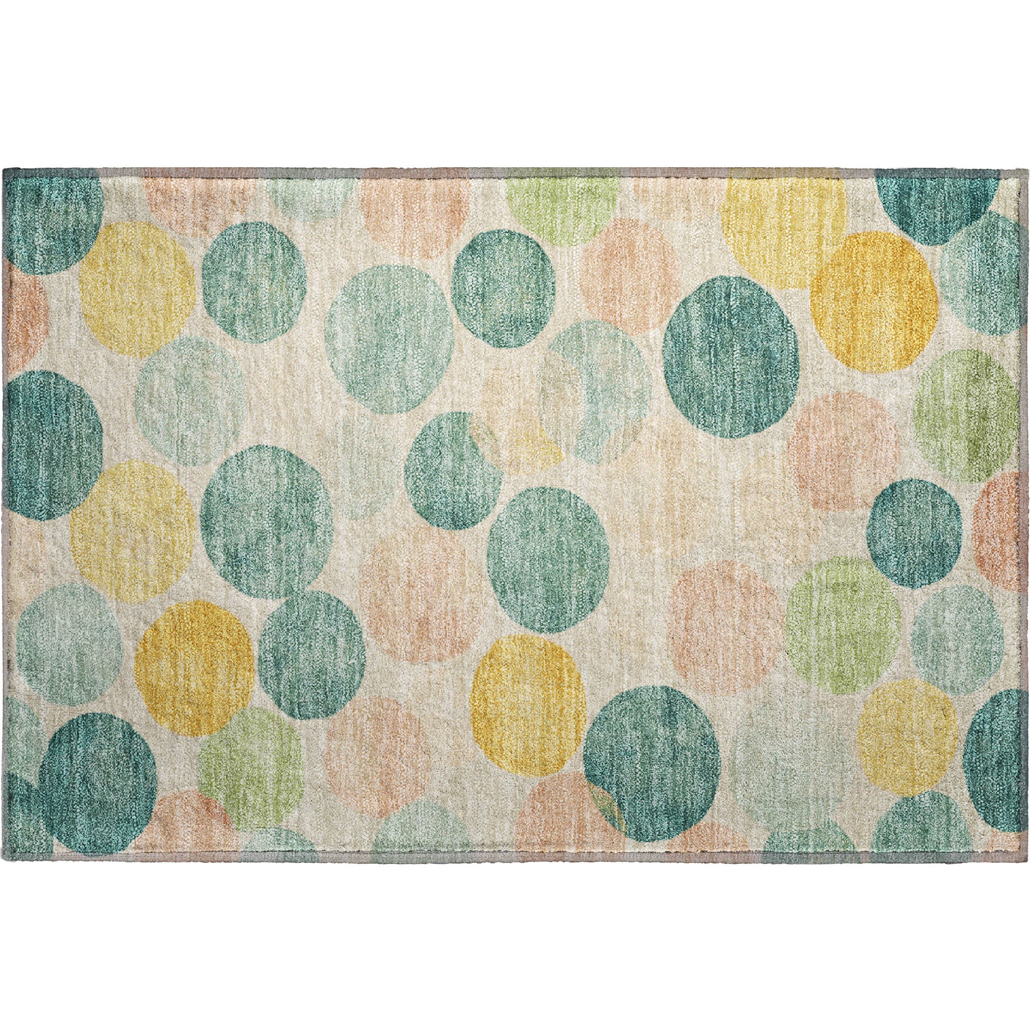 Split Machine Washable Transitional Teal Rug 1'8" x 2'6" #shape_Rectangle