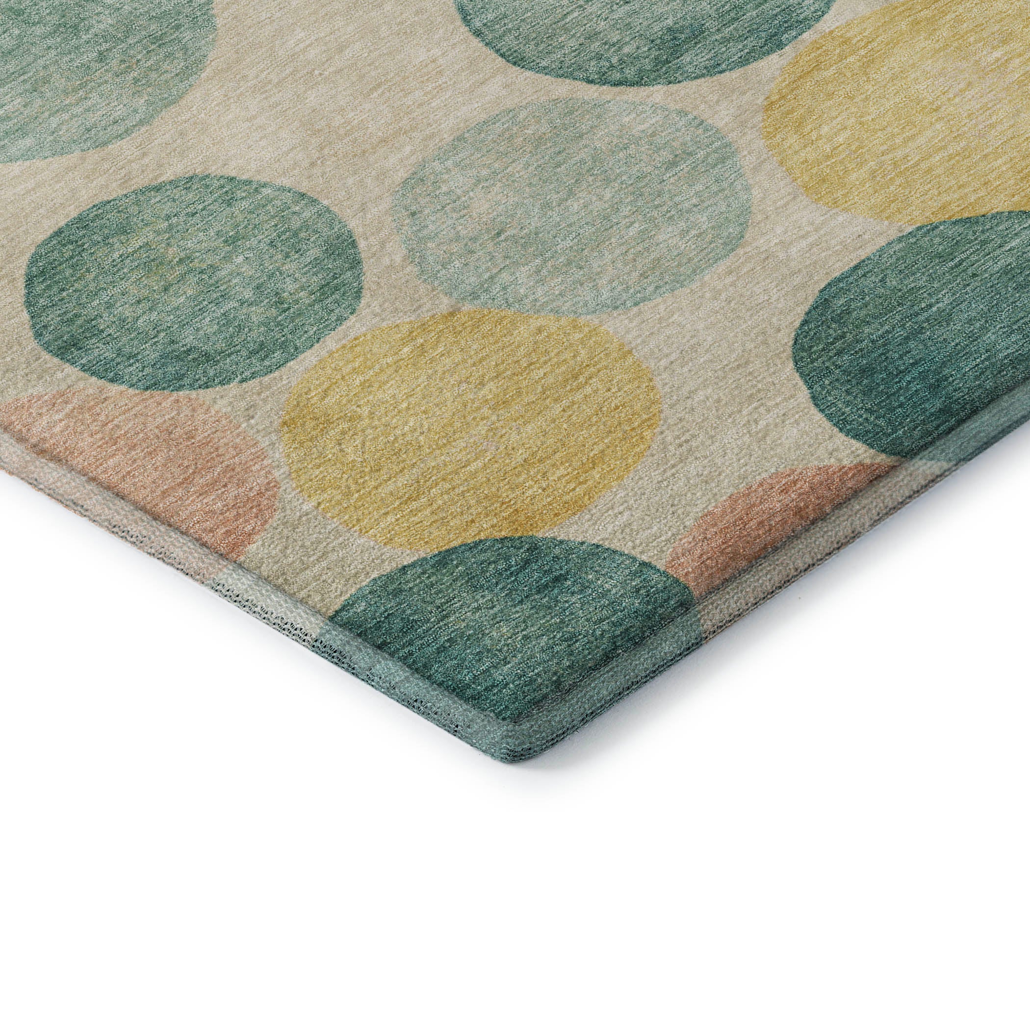 Split Machine Washable Transitional Teal Rug 1'8" x 2'6" #shape_Rectangle