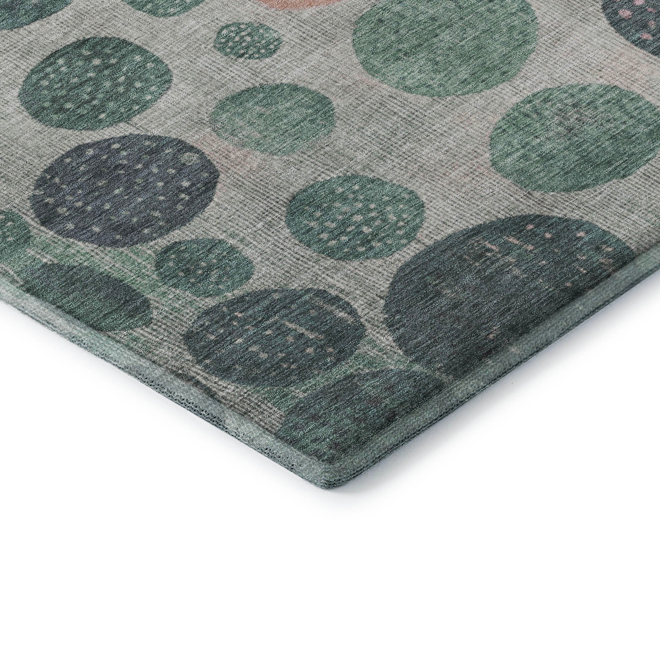 Salzburg Machine Washable Transitional Cactus Green Rug 1'8" x 2'6" #shape_Rectangle