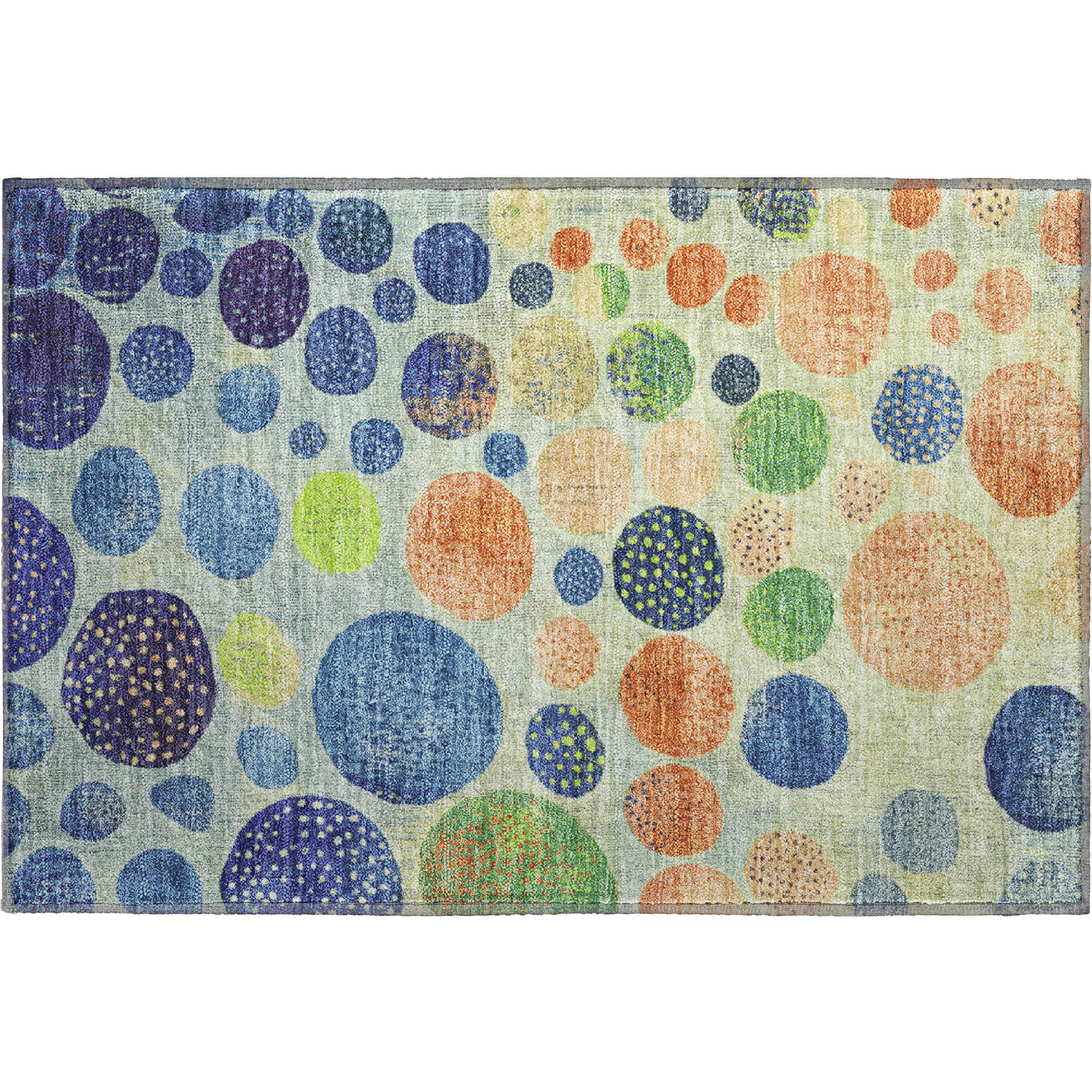 Salzburg Machine Washable Transitional Navy Blue Rug 1'8" x 2'6" #shape_Rectangle