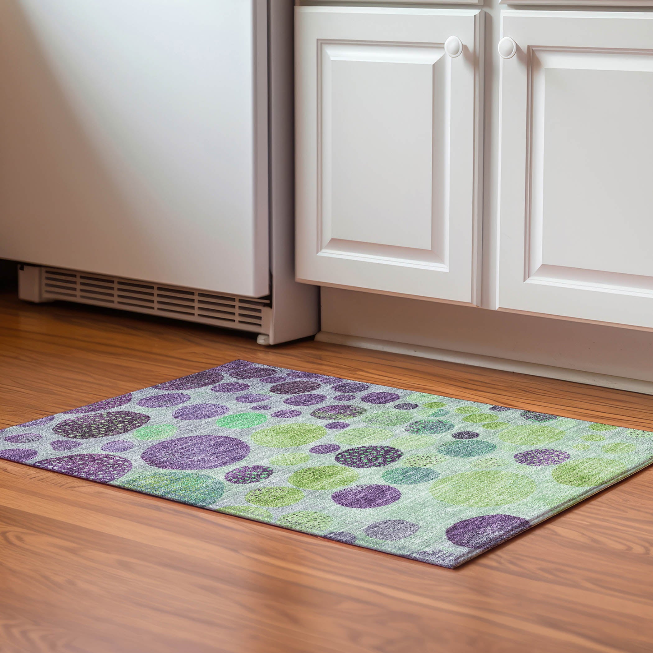 Salzburg Machine Washable Transitional Purple Rug 1'8" x 2'6" #shape_Rectangle