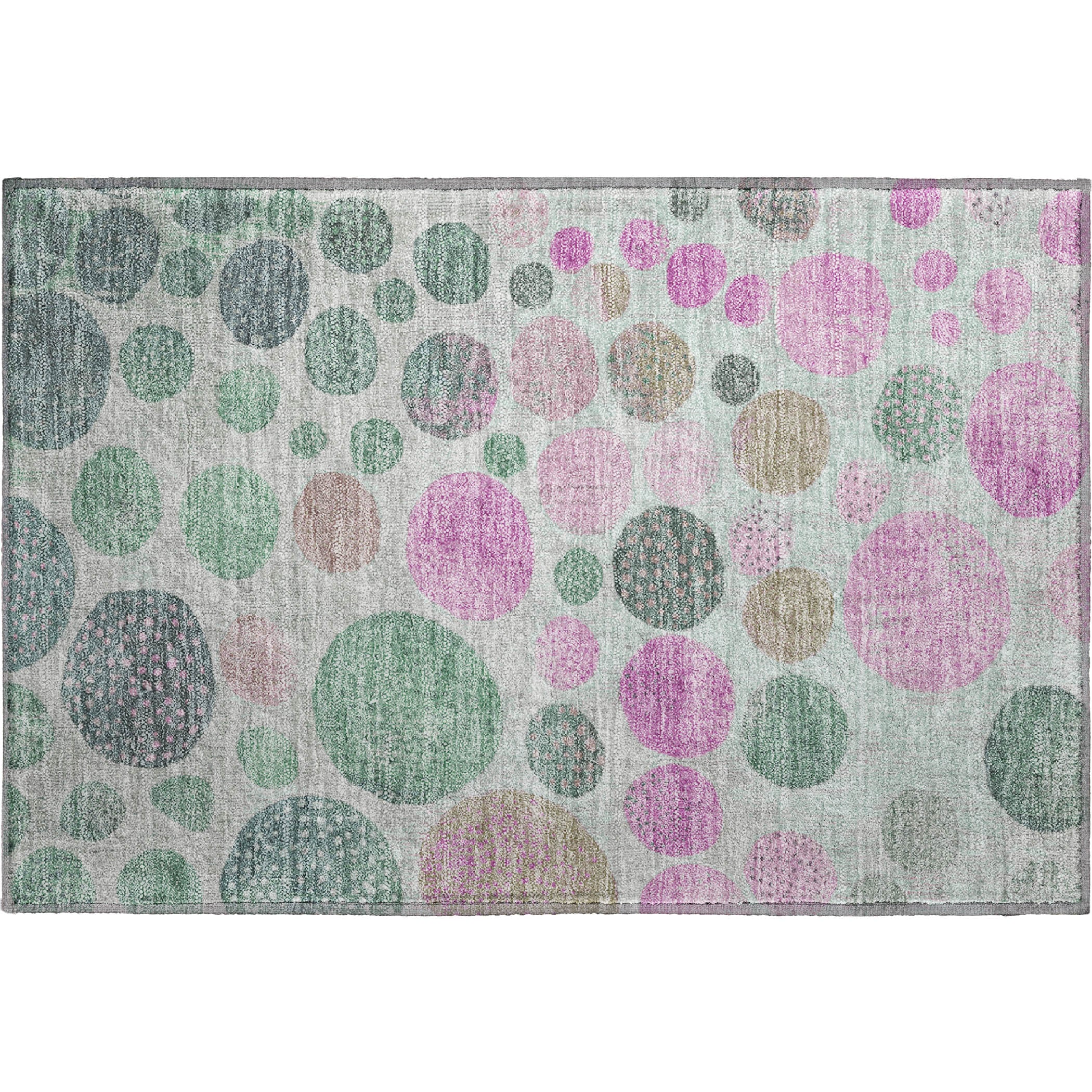 Salzburg Machine Washable Transitional Sage Green Rug 1'8" x 2'6" #shape_Rectangle
