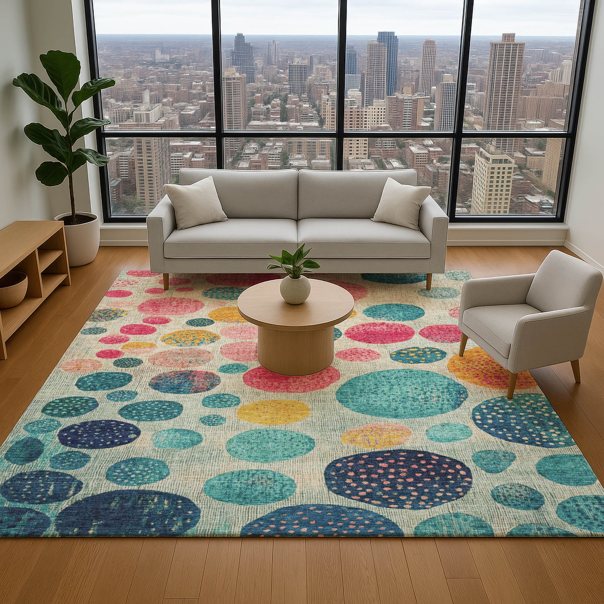 Salzburg Machine Washable Transitional Teal Rug 2'6" x 3'10" #shape_Rectangle