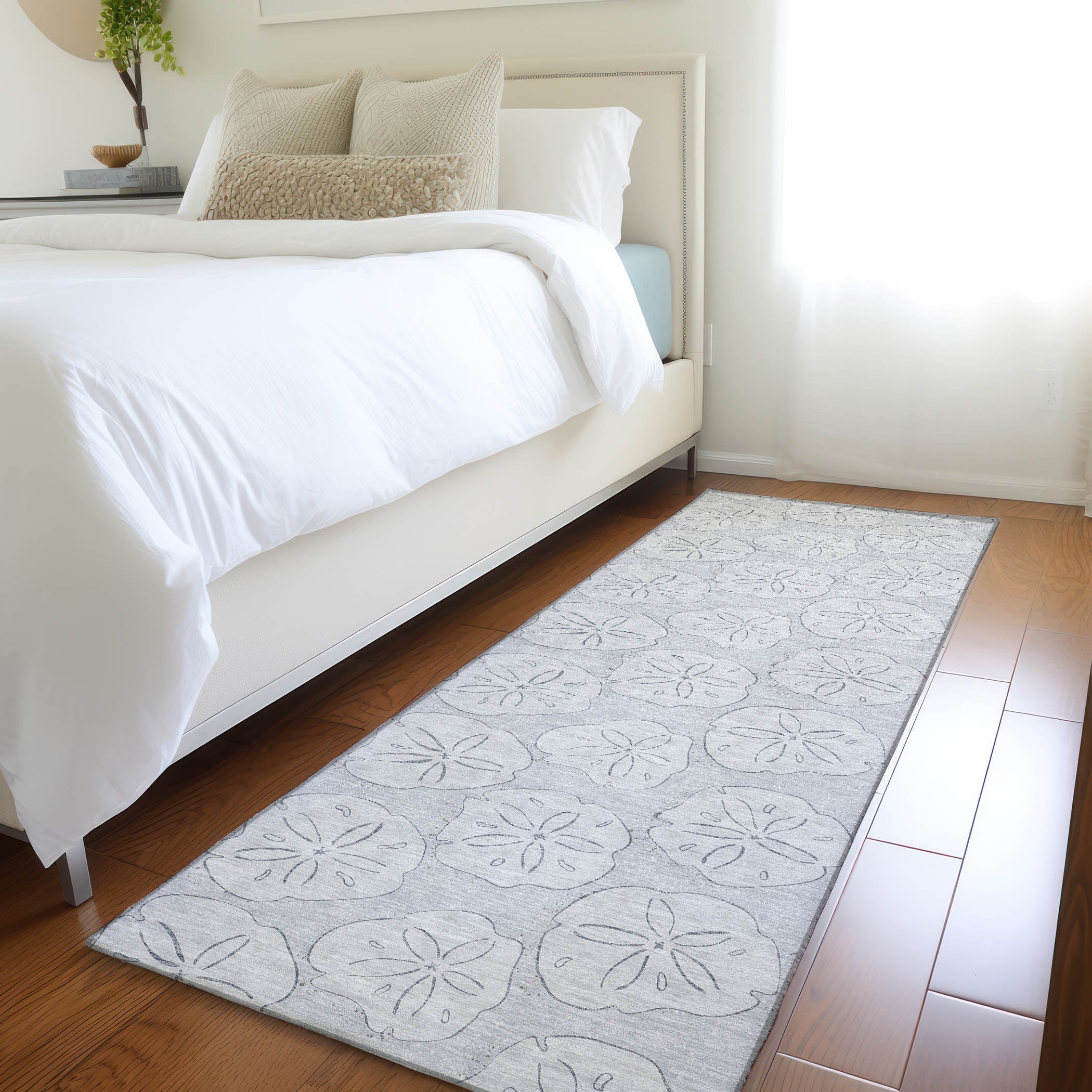 Salzburg Machine Washable Coastal Gray Rug 2'3" x 7'6" #shape_Runner