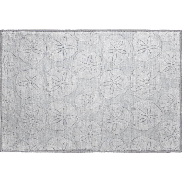 Salzburg Machine Washable Coastal Gray Rug 1'8" x 2'6"