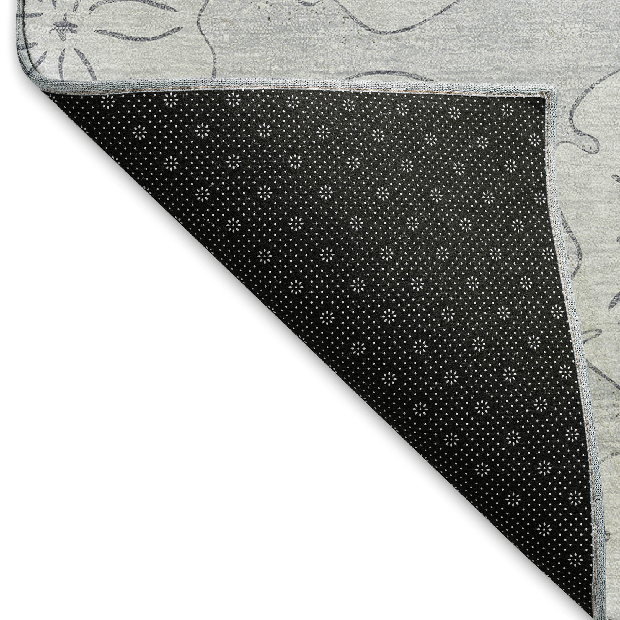 Salzburg Machine Washable Coastal Gray Rug 1'8" x 2'6" #shape_Rectangle