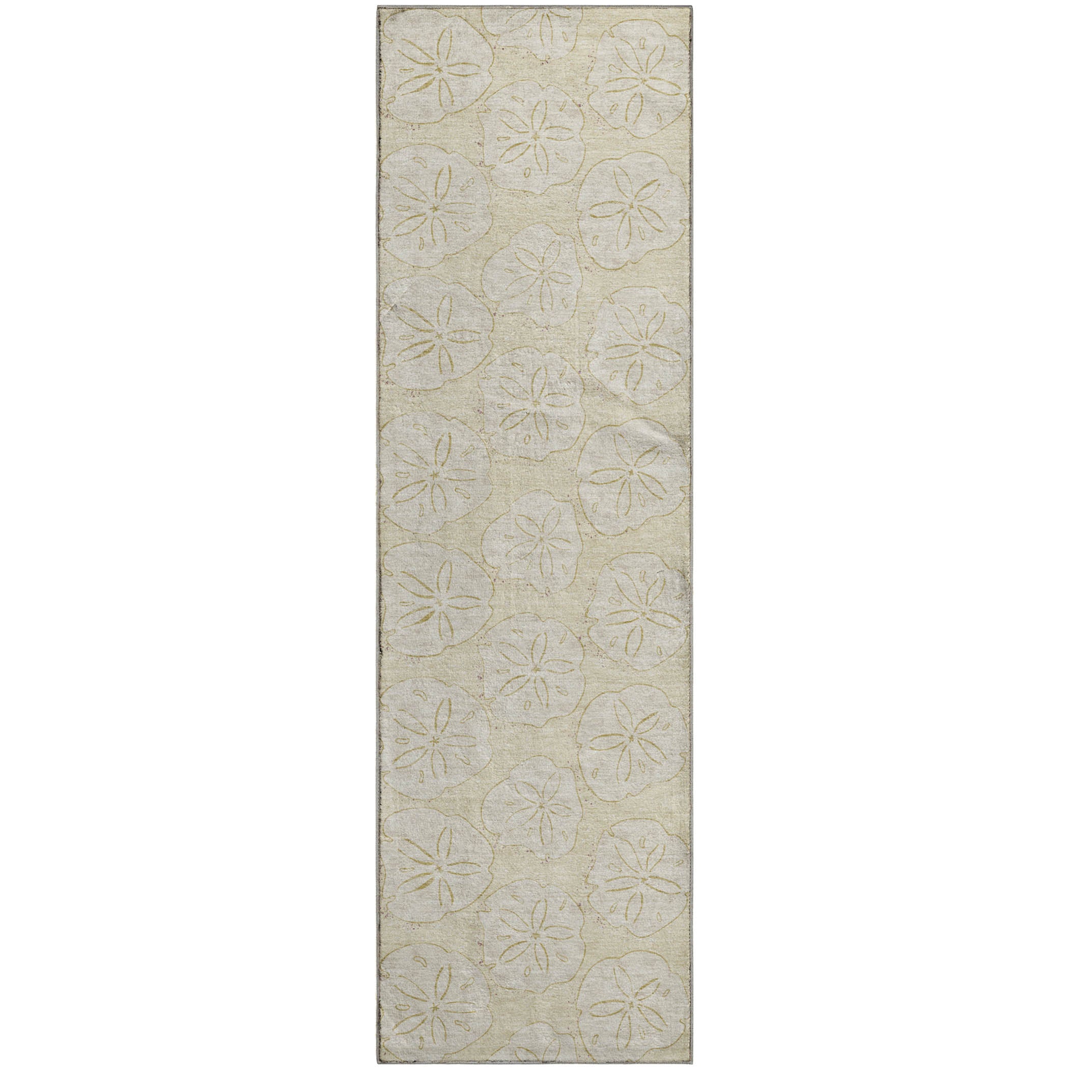 Salzburg Machine Washable Coastal Sand Ivory Rug 2'3" x 7'6" #shape_Runner