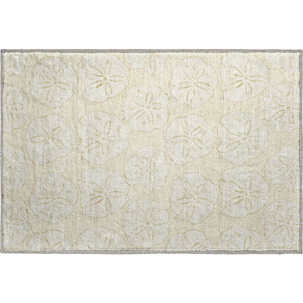 Salzburg Machine Washable Coastal Sand Ivory Rug 1'8" x 2'6"