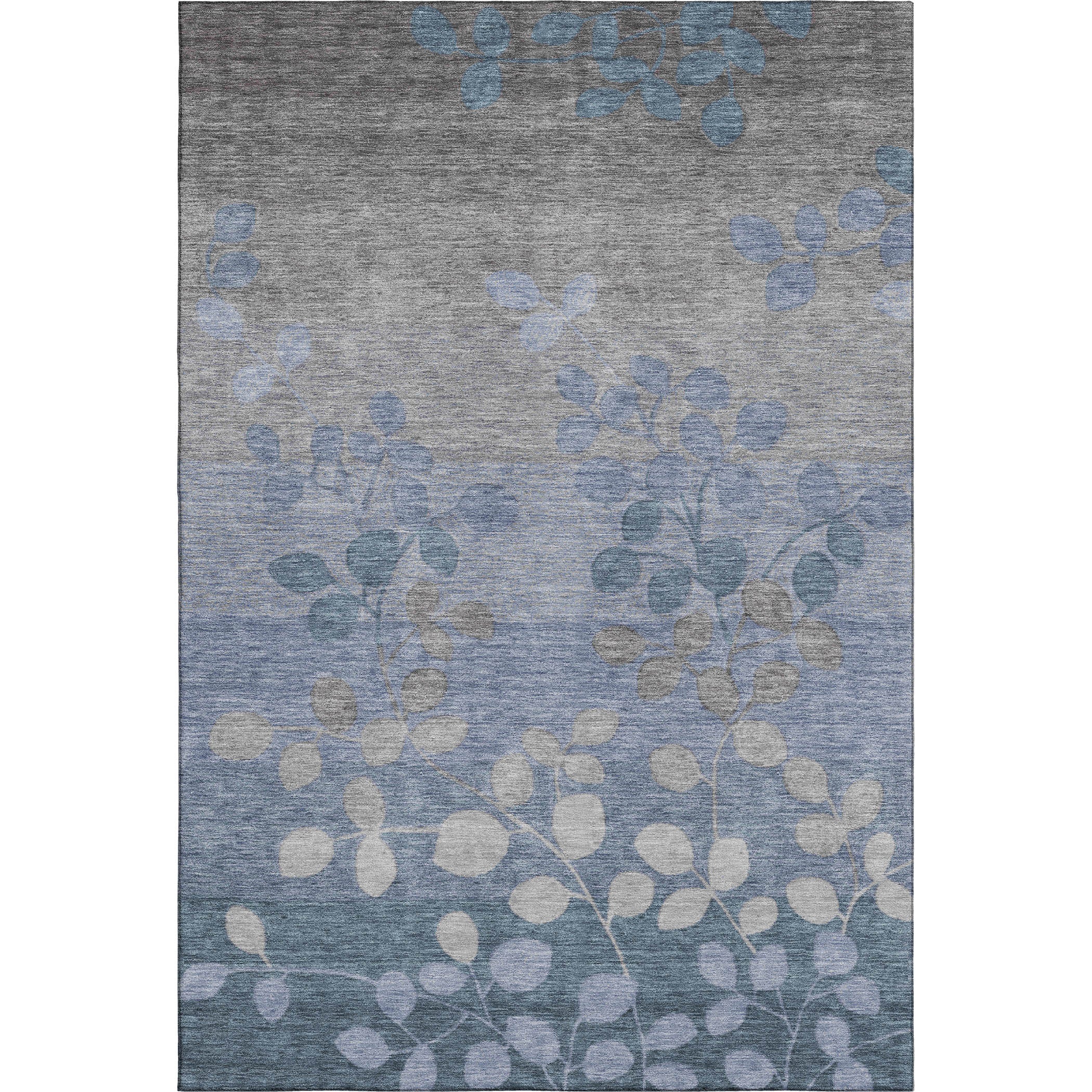 Dubrovnik Machine Washable Transitional Denim Blue Rug 2'6" x 3'10" #shape_Rectangle