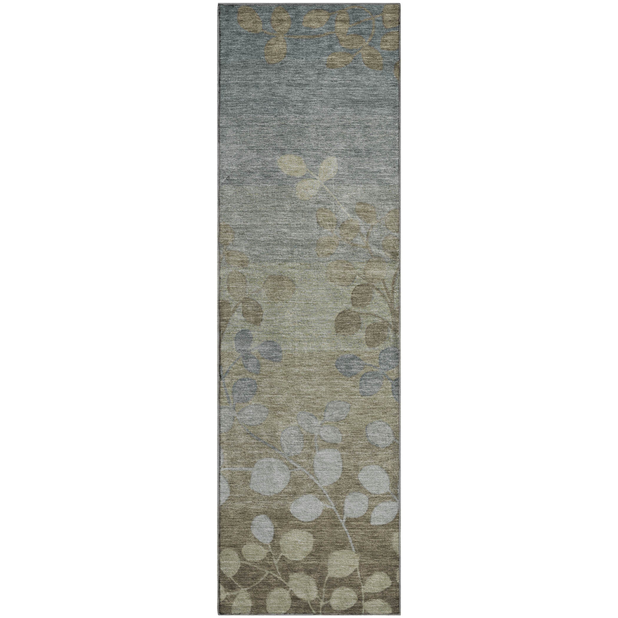 Dubrovnik Machine Washable Transitional Khaki Brown Rug 2'3" x 7'6" #shape_Runner