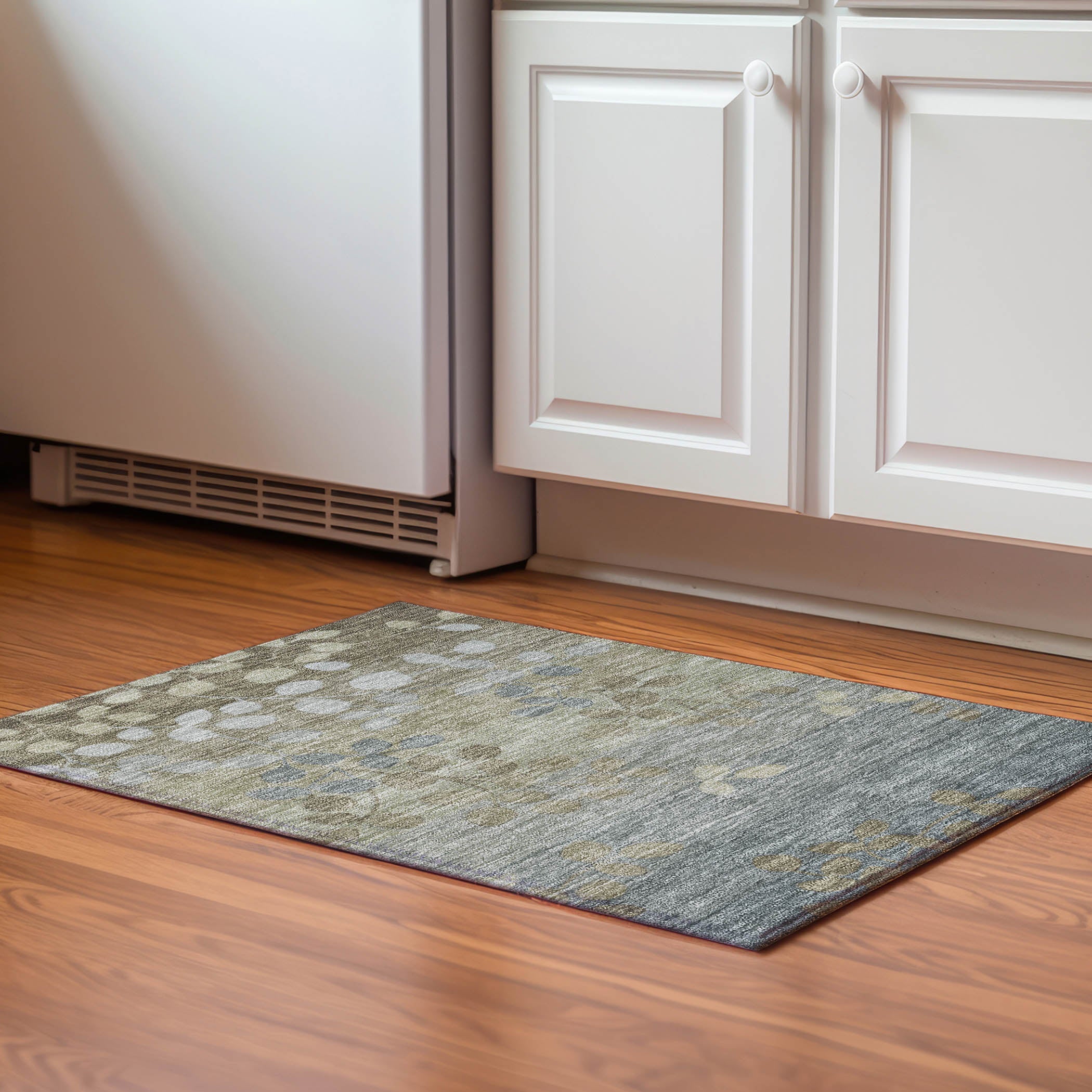 Dubrovnik Machine Washable Transitional Khaki Brown Rug 1'8" x 2'6" #shape_Rectangle