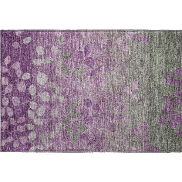 Dubrovnik Machine Washable Transitional Purple Rug 1'8" x 2'6"