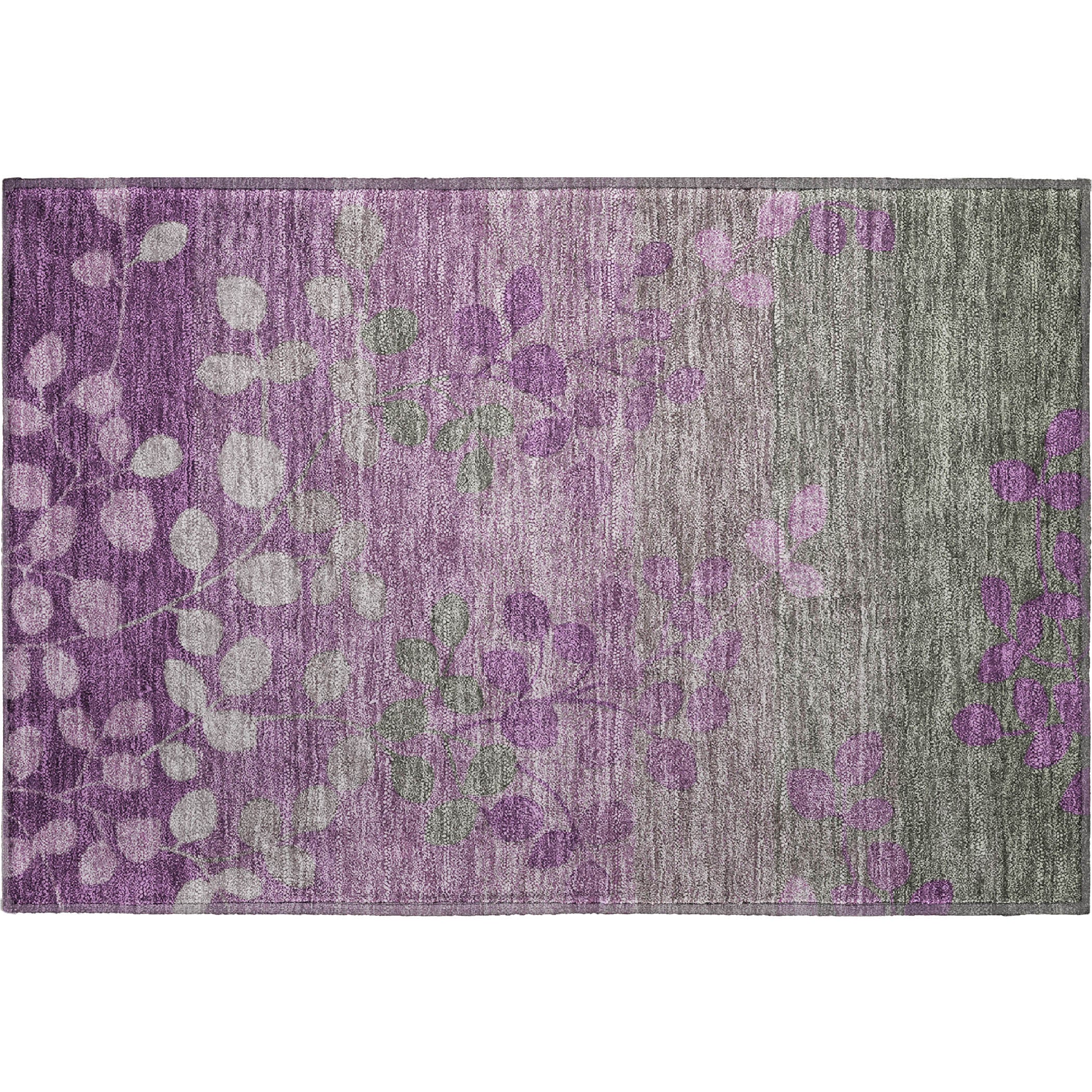 Dubrovnik Machine Washable Transitional Purple Rug 1'8" x 2'6" #shape_Rectangle