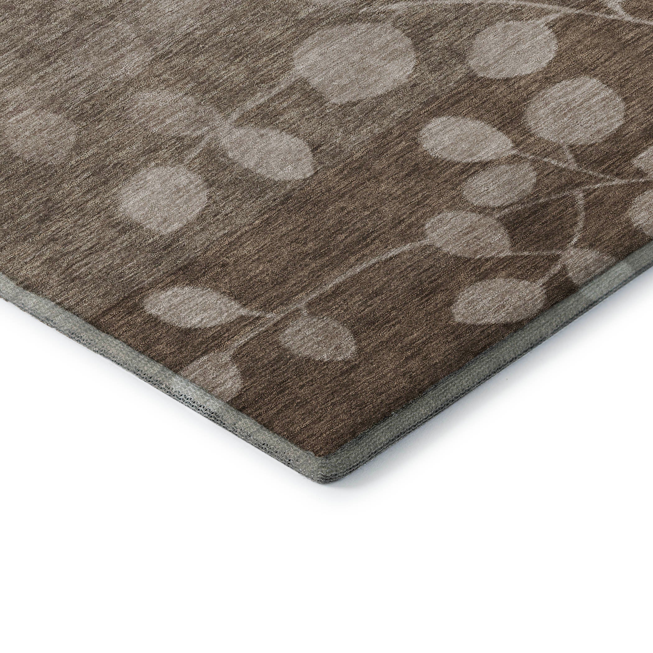 Dubrovnik Machine Washable Transitional Taupe Brown Rug 1'8" x 2'6" #shape_Rectangle