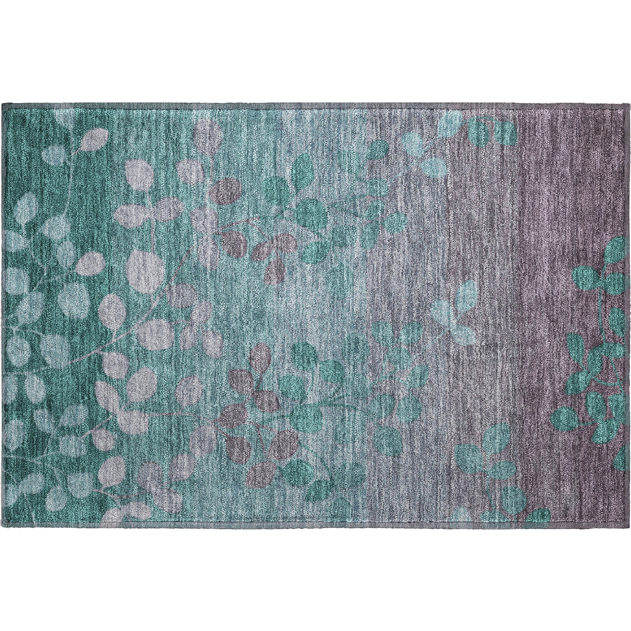 Dubrovnik Machine Washable Transitional Teal Rug 1'8" x 2'6" #shape_Rectangle