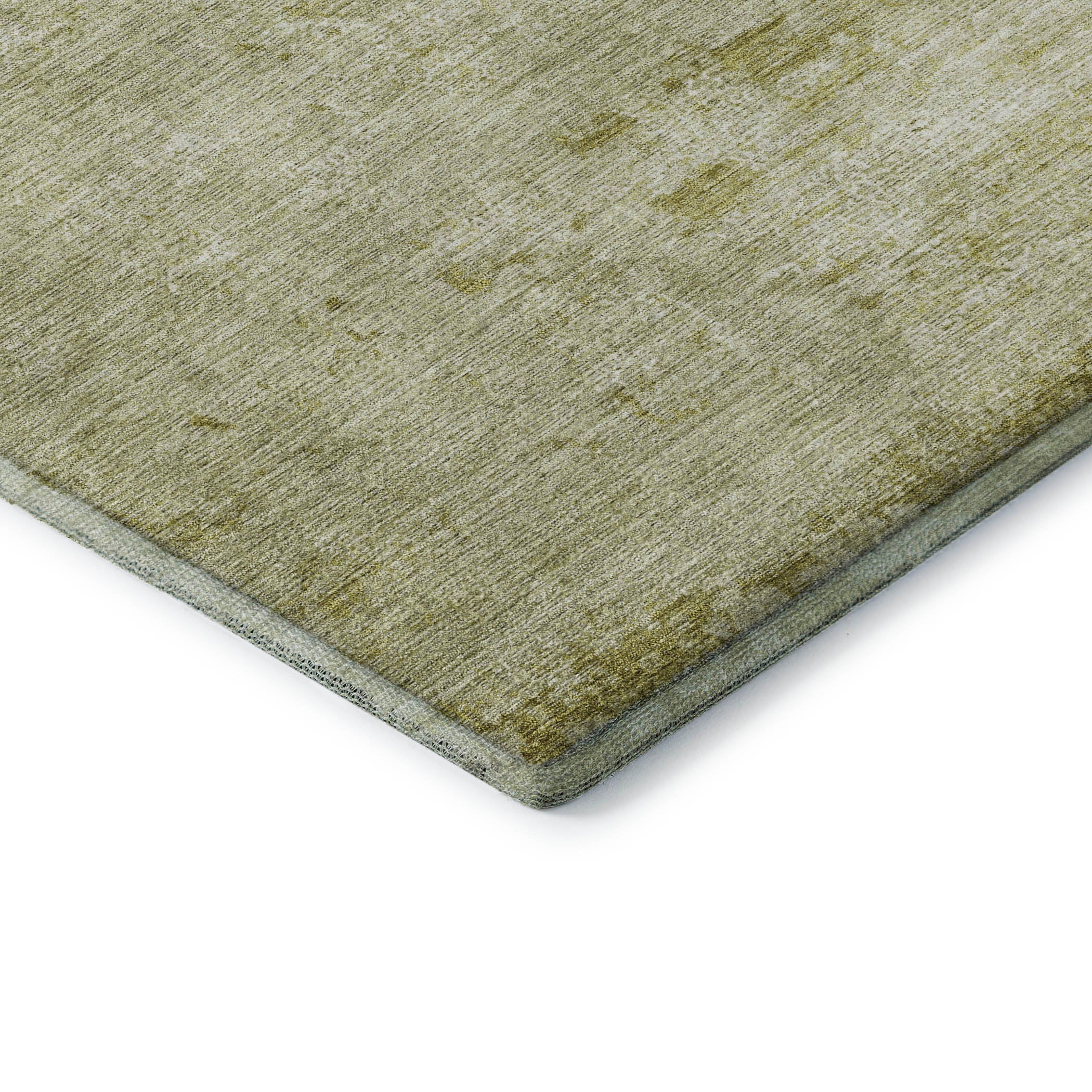 Kathmandu Machine Washable Transitional Aloe Green Rug 1'8" x 2'6" #shape_Rectangle