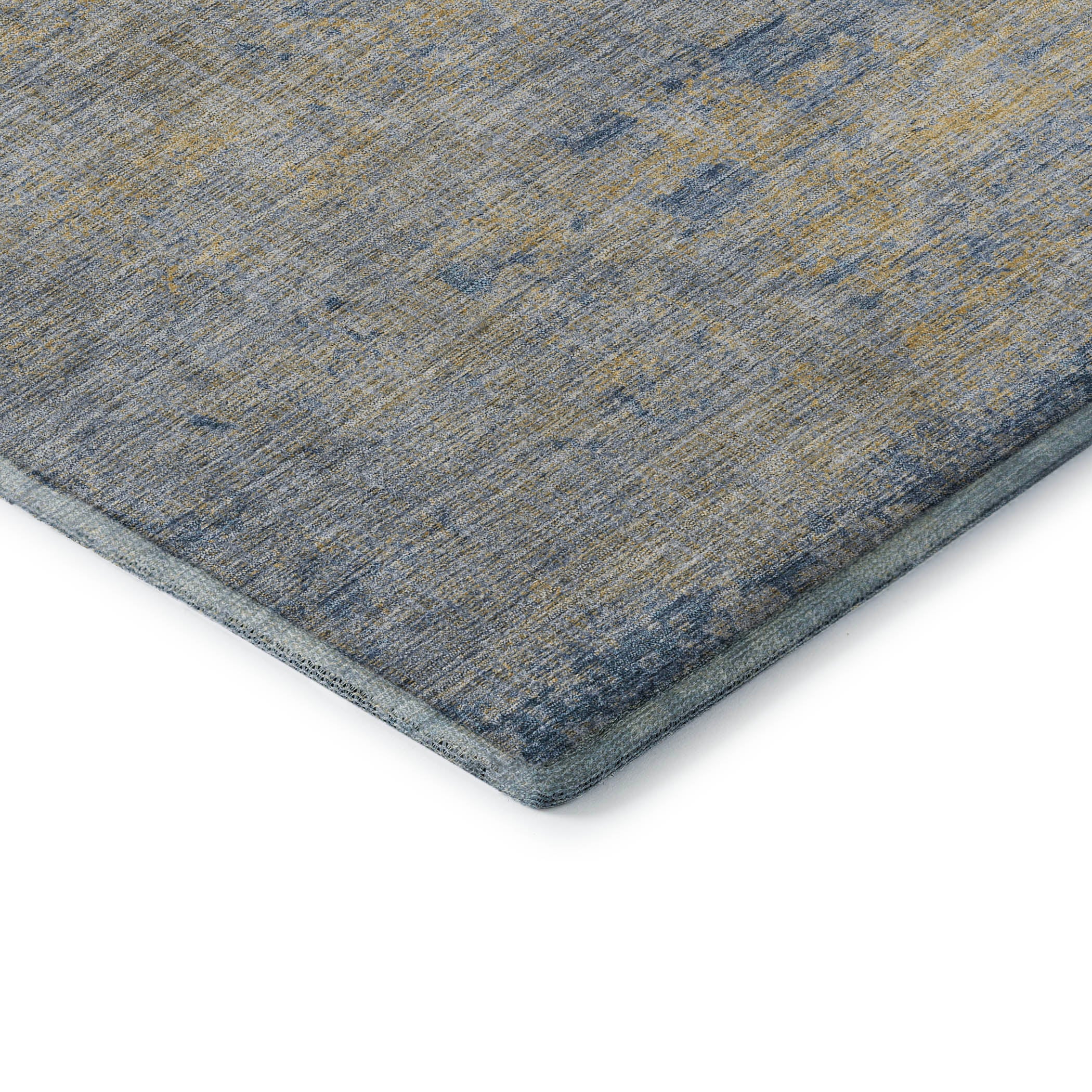 Kathmandu Machine Washable Transitional Navy Blue Rug 1'8" x 2'6" #shape_Rectangle