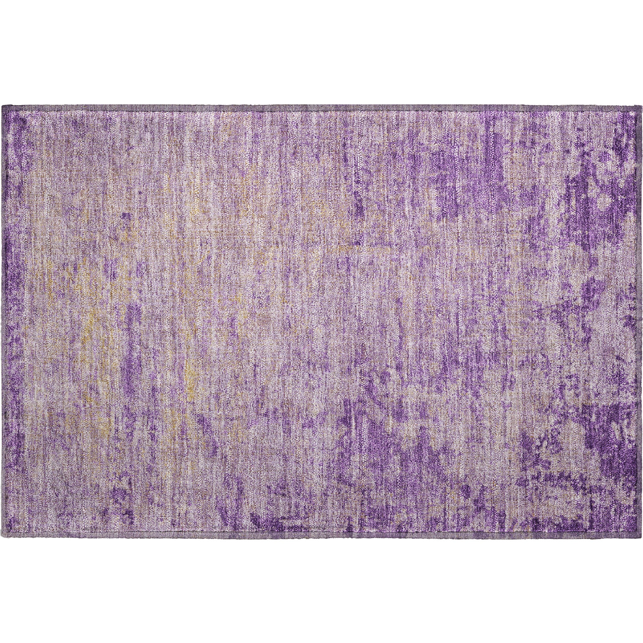 Kathmandu Machine Washable Transitional Purple Rug 1'8" x 2'6" #shape_Rectangle