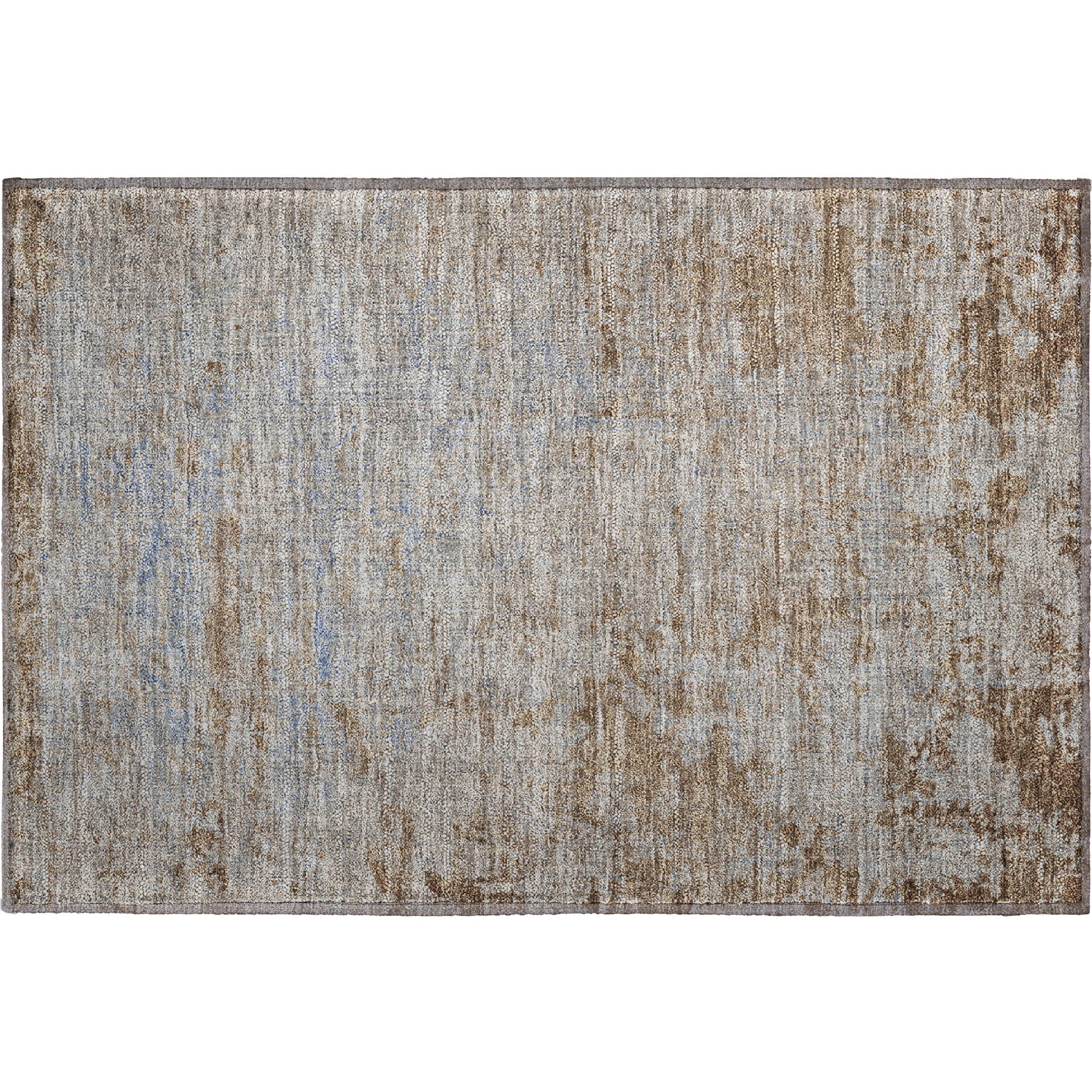Kathmandu Machine Washable Transitional Taupe Brown Rug 1'8" x 2'6" #shape_Rectangle
