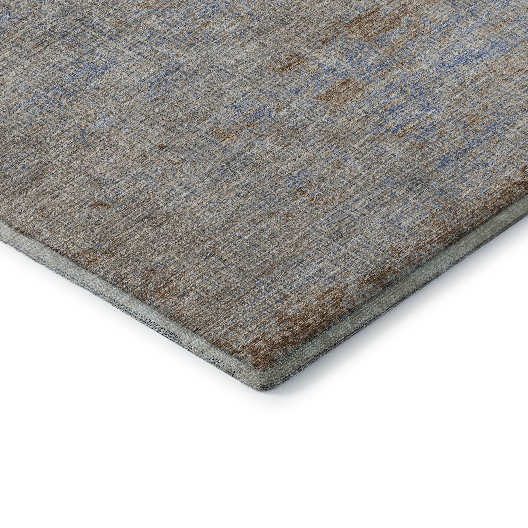 Kathmandu Machine Washable Transitional Taupe Brown Rug 1'8" x 2'6" #shape_Rectangle