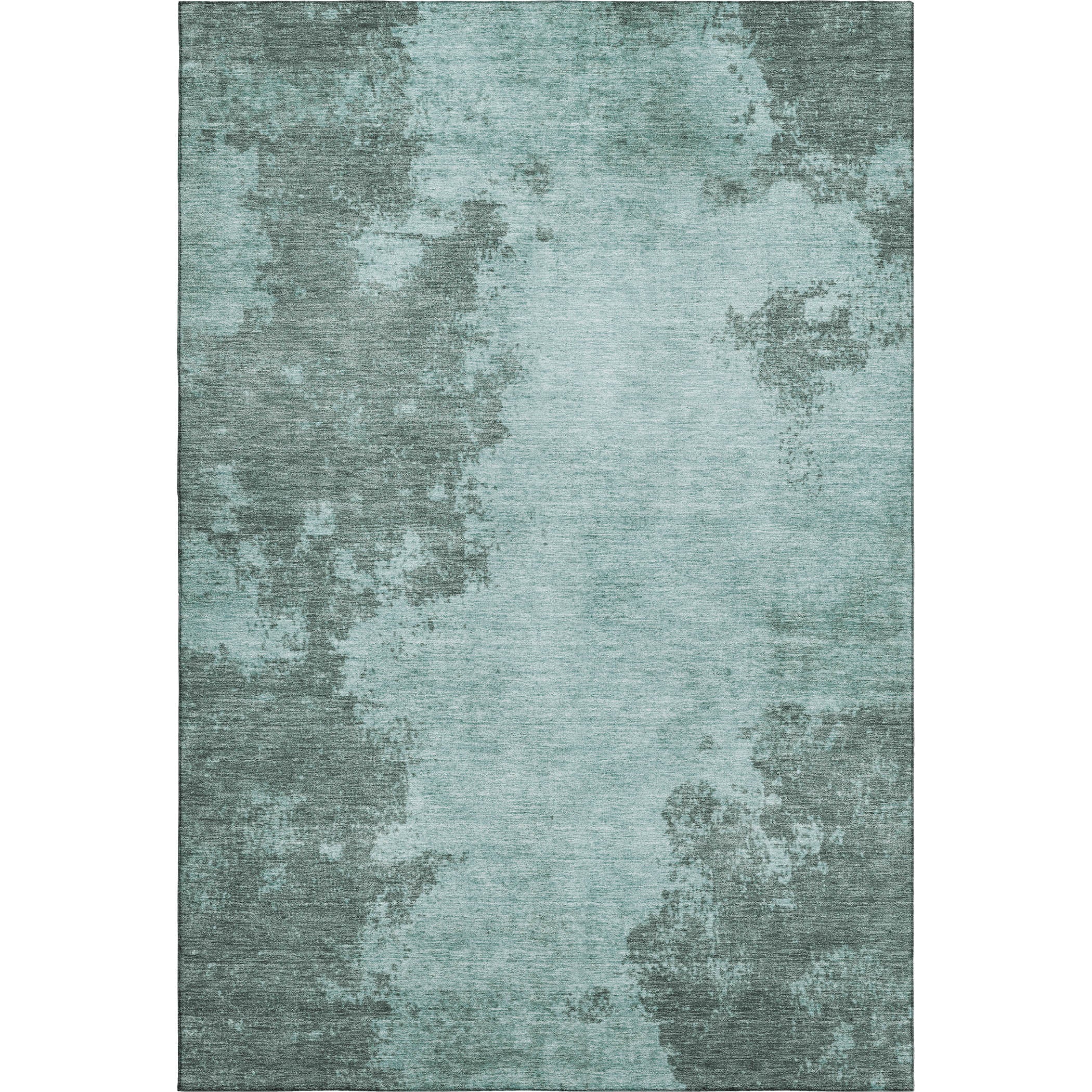 Bern Machine Washable Transitional Teal Rug 2'6" x 3'10" #shape_Rectangle