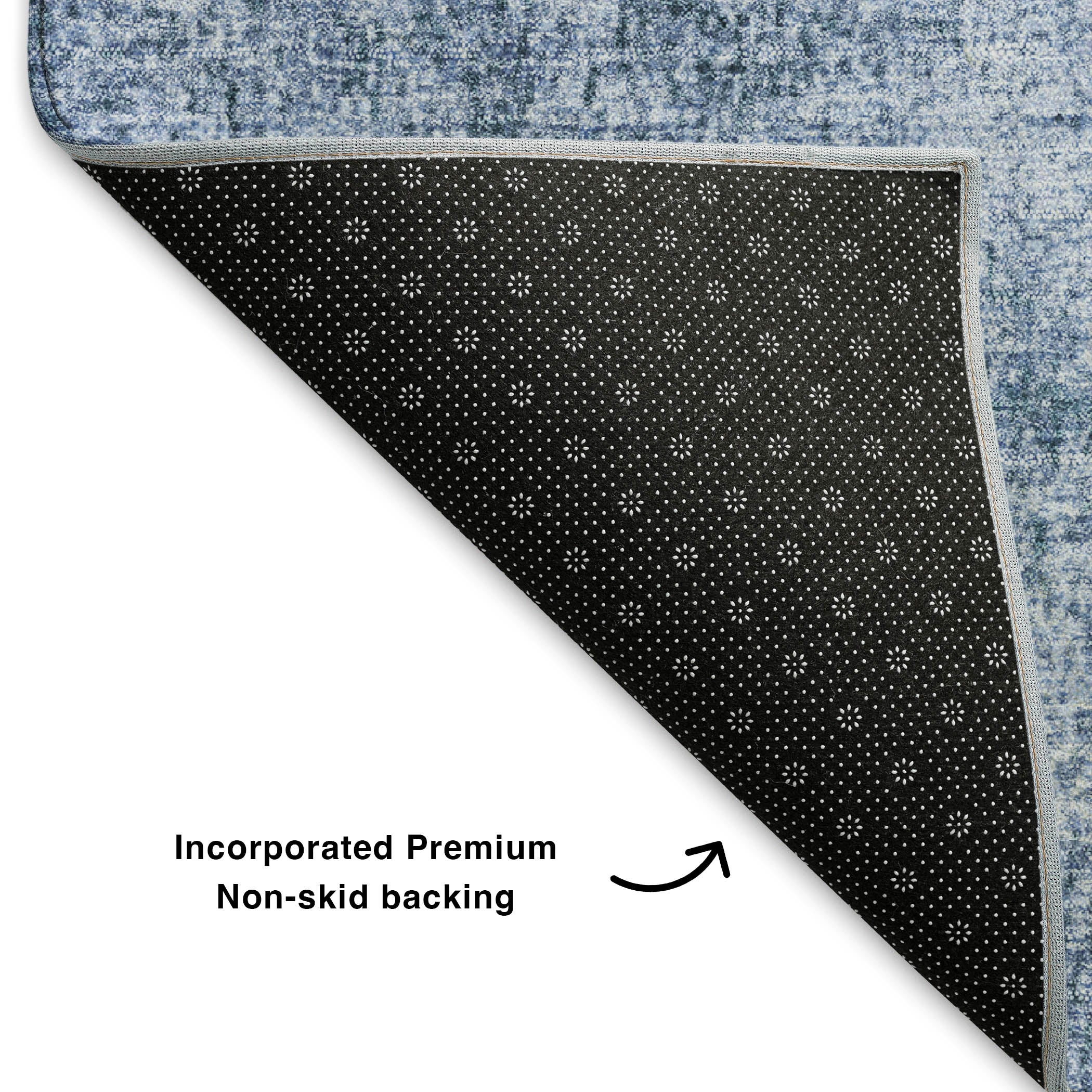 Sintra Machine Washable Transitional Blue Rug 1'8" x 2'6" #shape_Rectangle